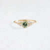 Snowdrift Ring, 0.81ct. Green Montana Sapphire (14k Yellow Gold)