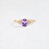 Snowdrift Ring, 0.76ct. Pinkish Purple Sri Lanka Sapphire (14k Yellow Gold)
