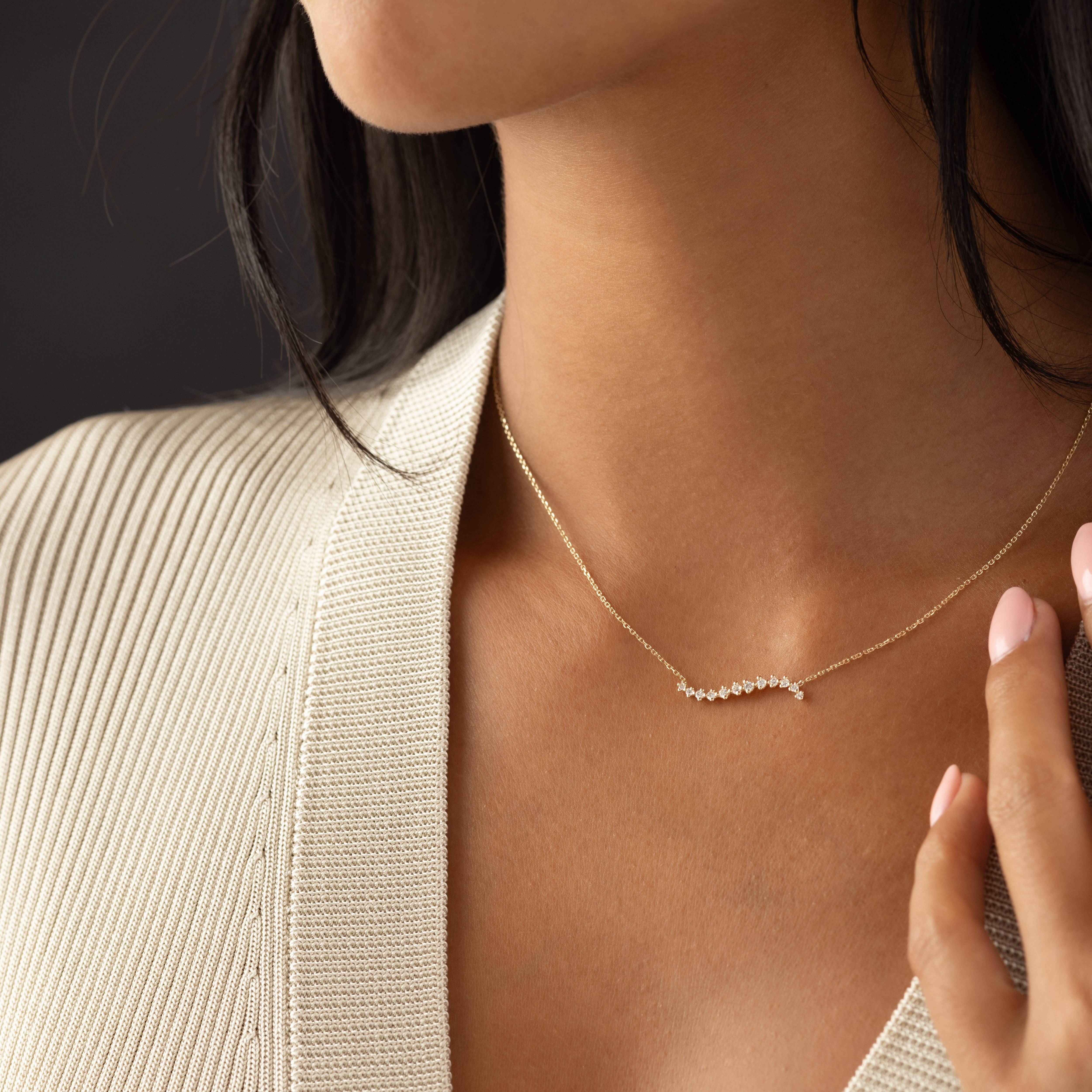 Diamond Swell Necklace - In Stock | Melanie Casey Jewelry