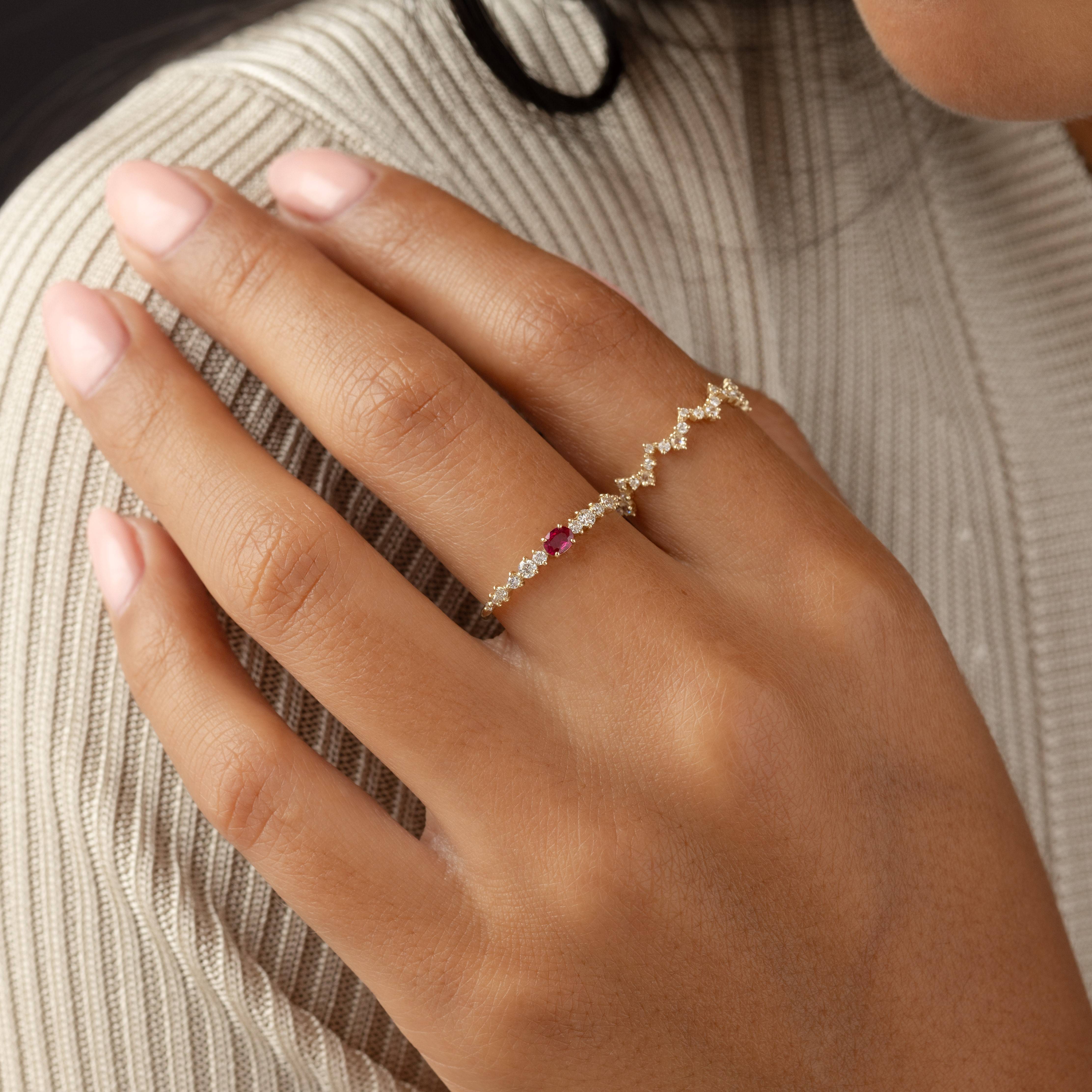 Petite Edison Band in Ruby | Melanie Casey Fine Jewelry