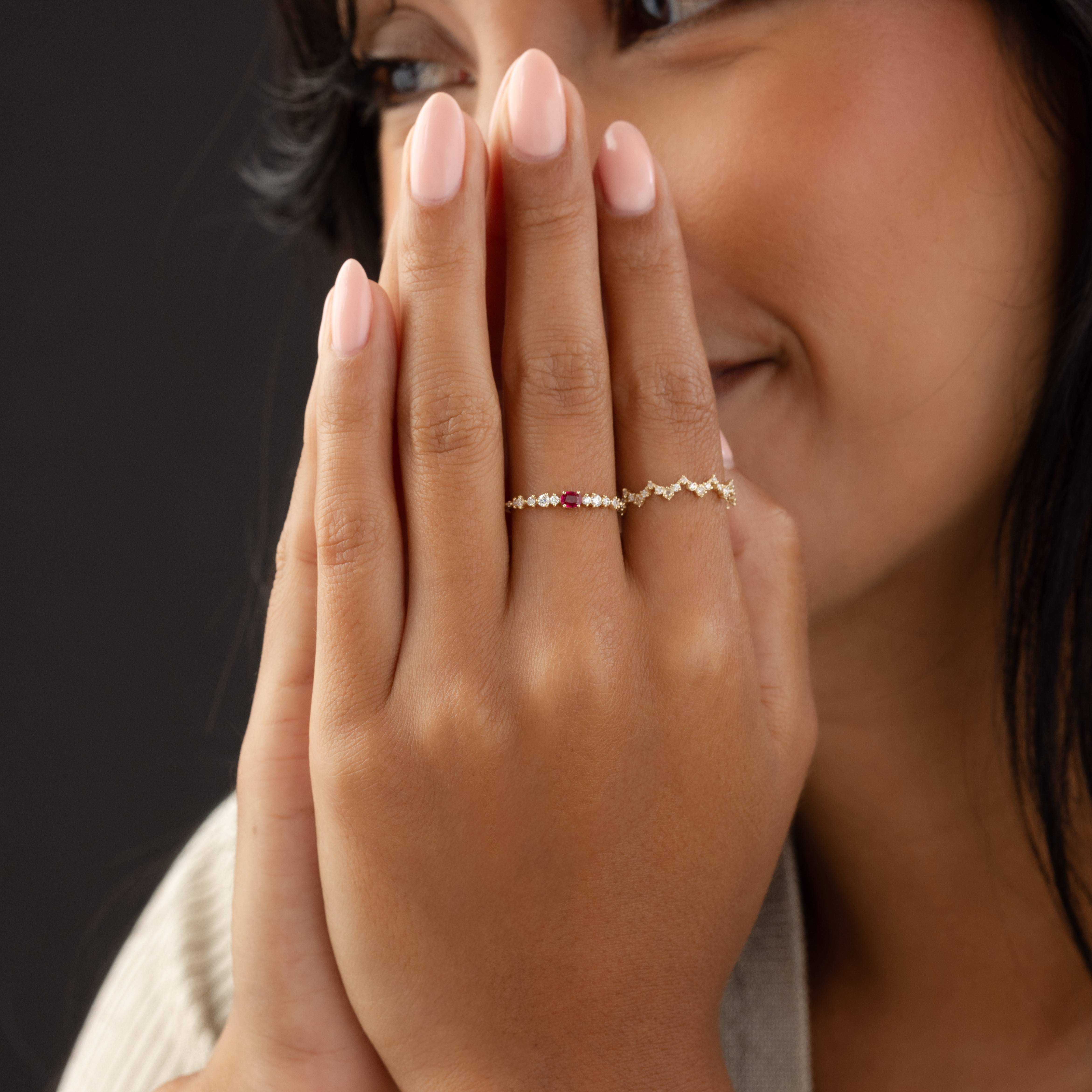 Petite Edison Band in Ruby | Melanie Casey Fine Jewelry