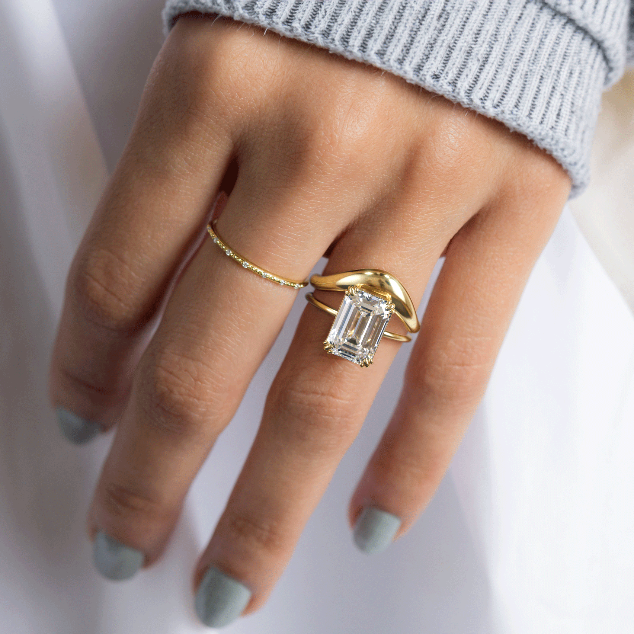 Wedding Bands Emerald Cut Engagement Rings For Women