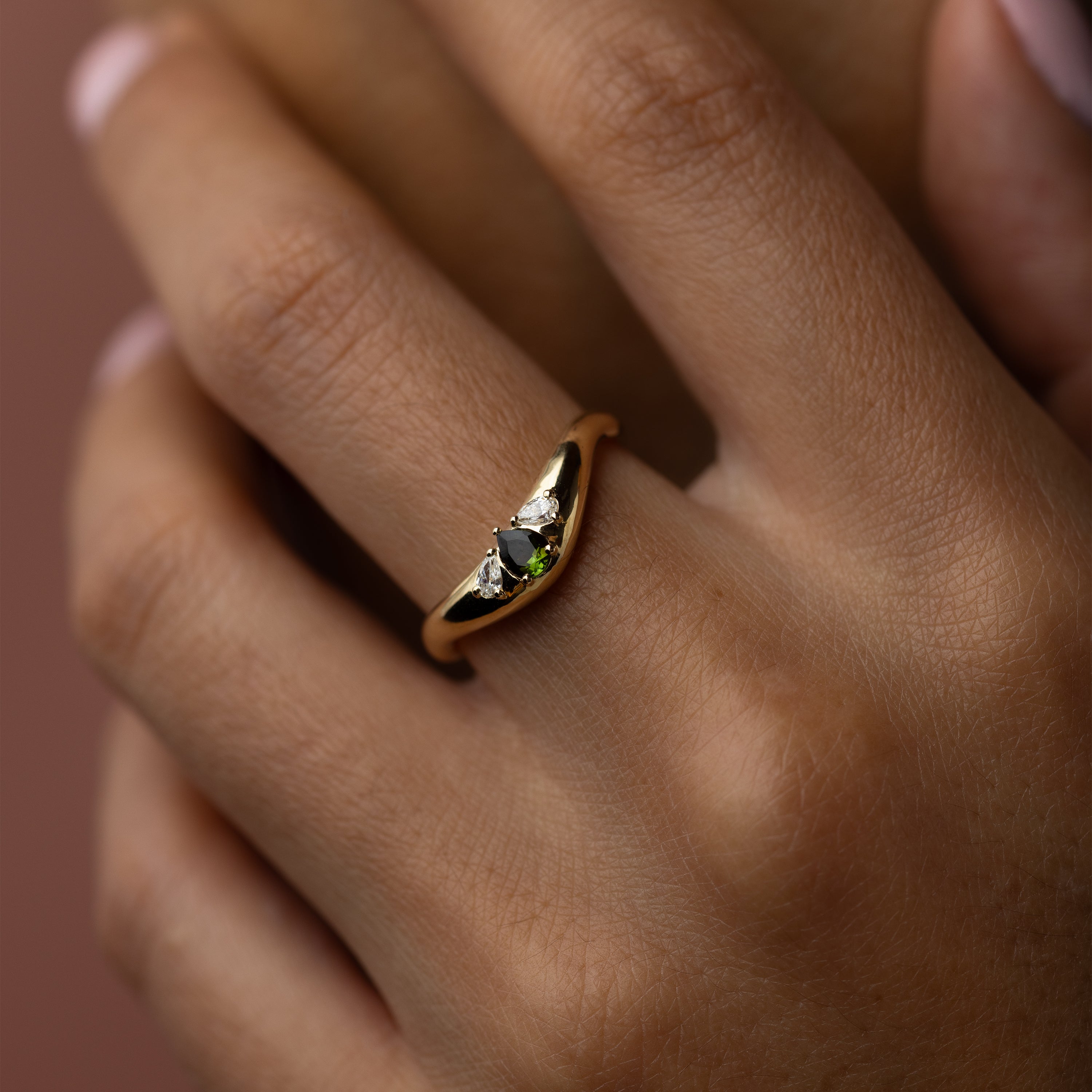 Amplify Band with Green Tourmaline | Melanie Casey Jewelry