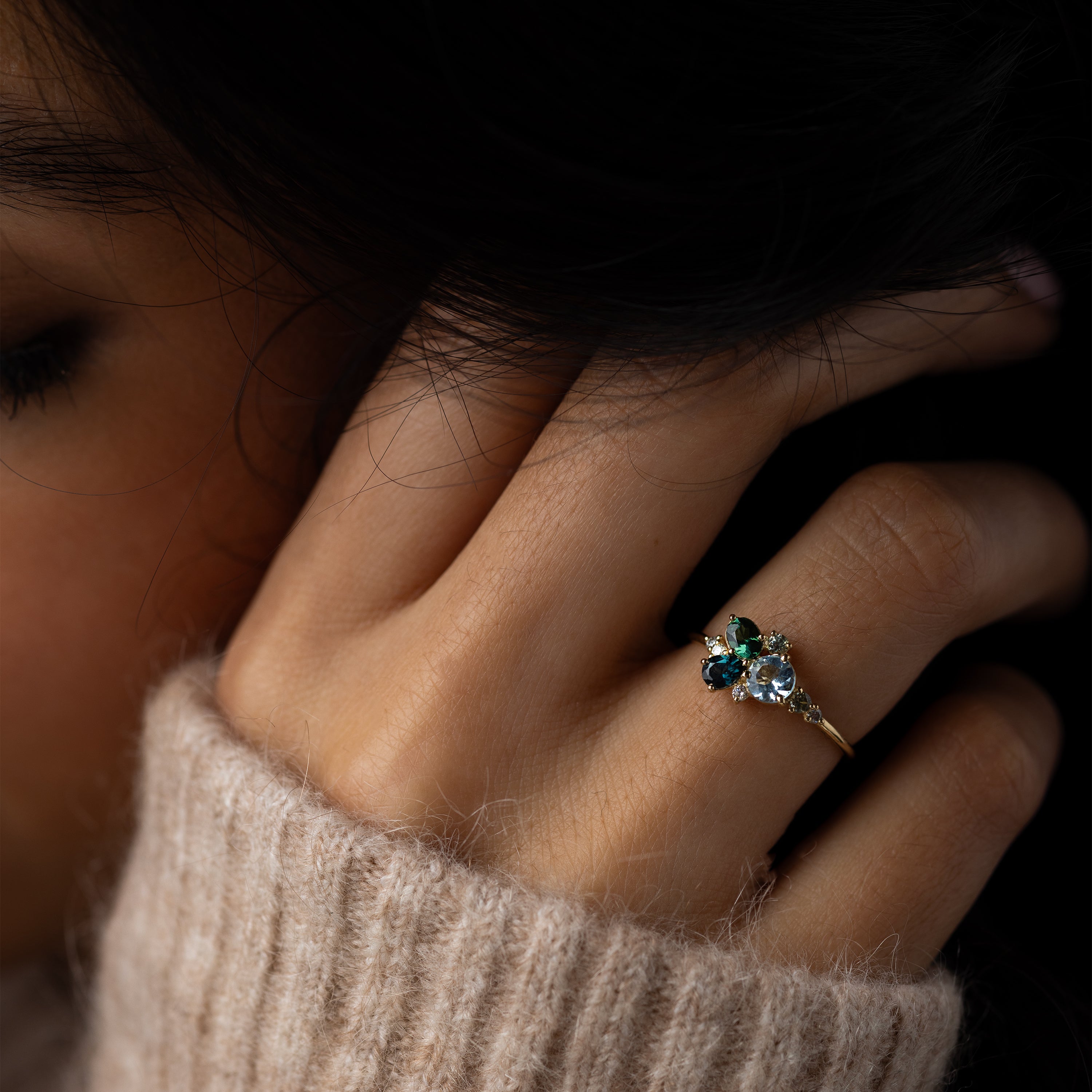 RIEFE JEWELLERY ラブラドライトTablet Ring RIEFE JEWELLERY ラブラドライトTablet Ring ラブラドライト リング