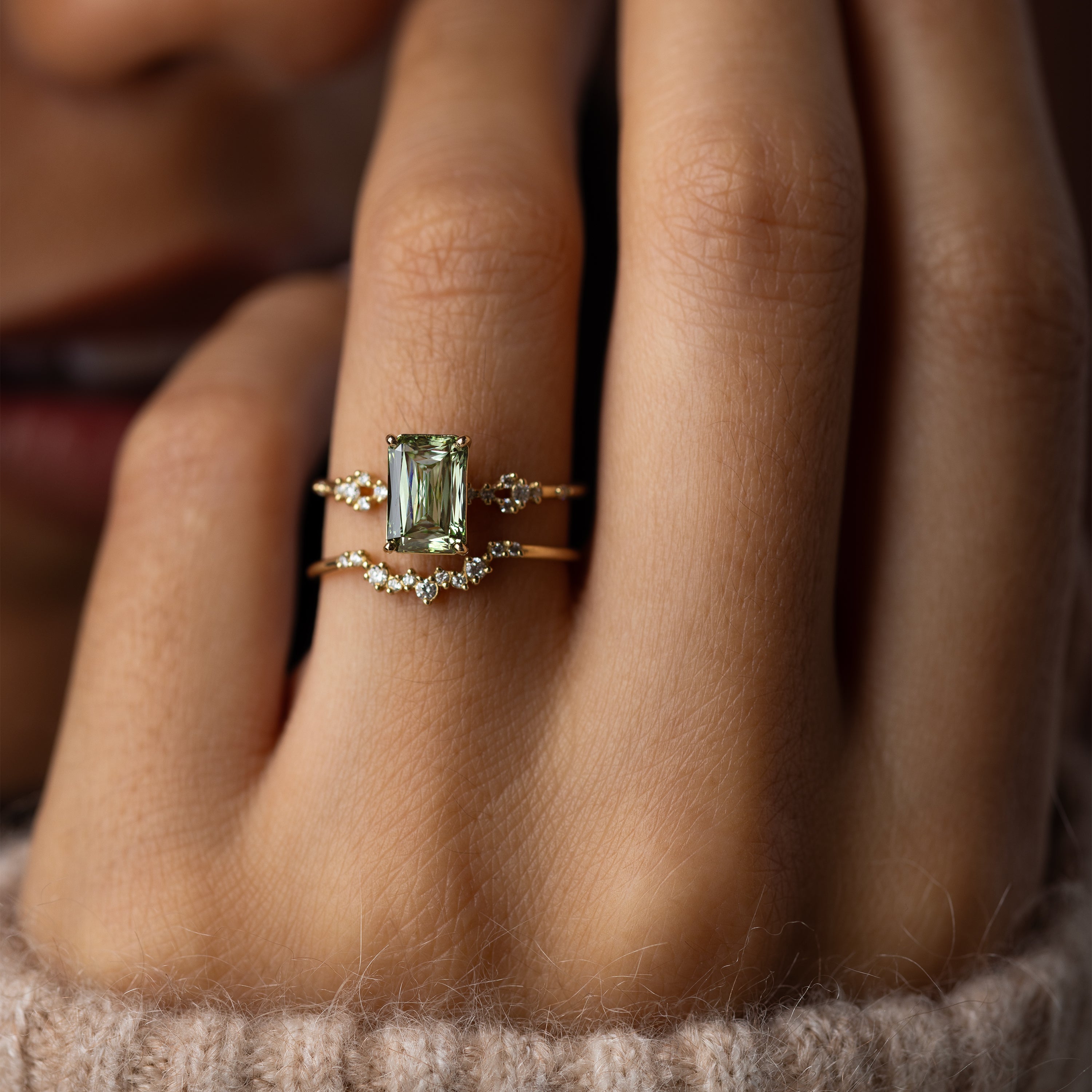 Myriad Ring, 1.53ct. Lab-Grown Green Diamond | Melanie Casey Jewelry