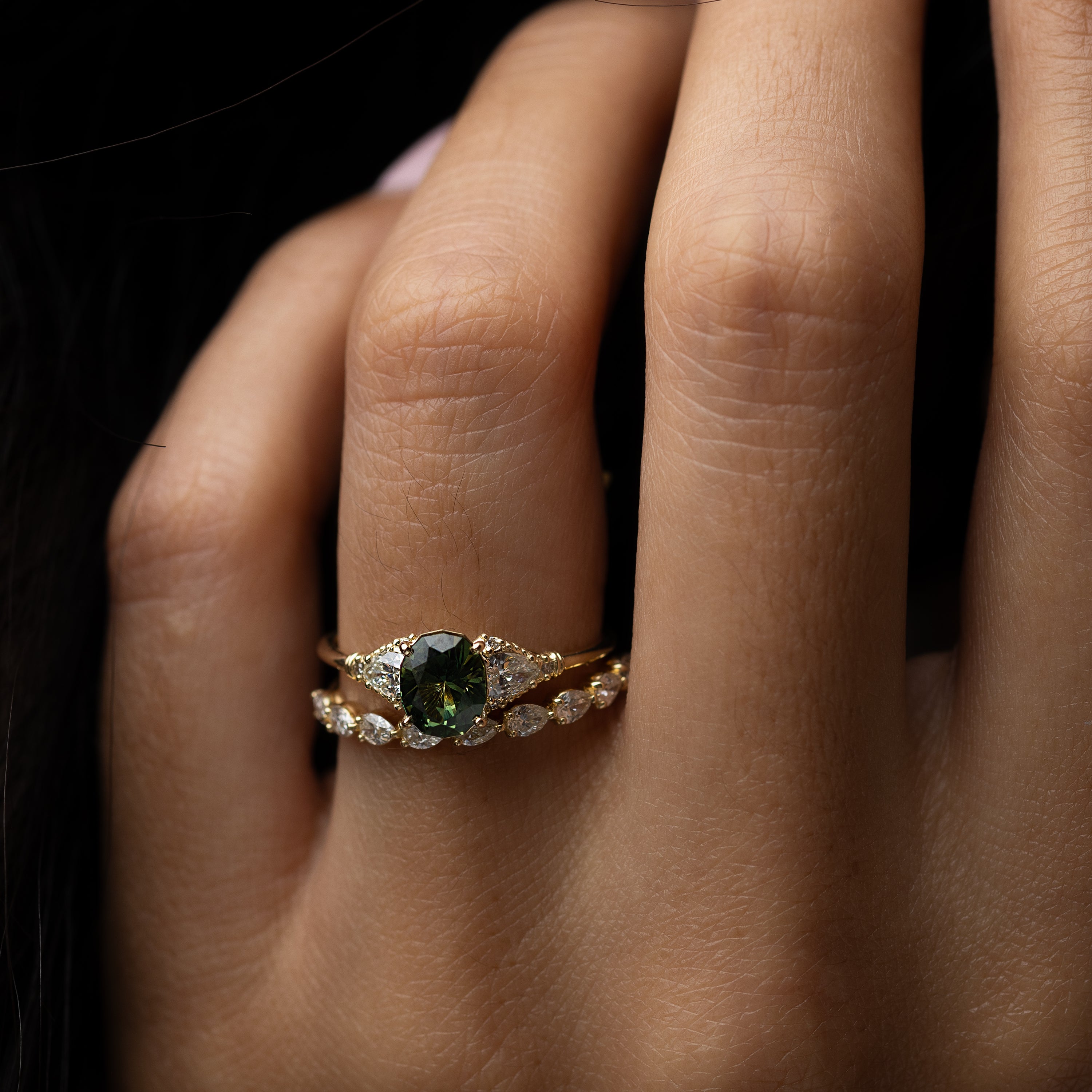 Sunlit Ring, 1.07ct. Green Thai Sapphire | Melanie Casey Fine Jewelry