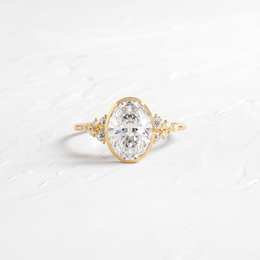 Bezel Snowdrift Ring, Oval Cut | Melanie Casey Jewelry