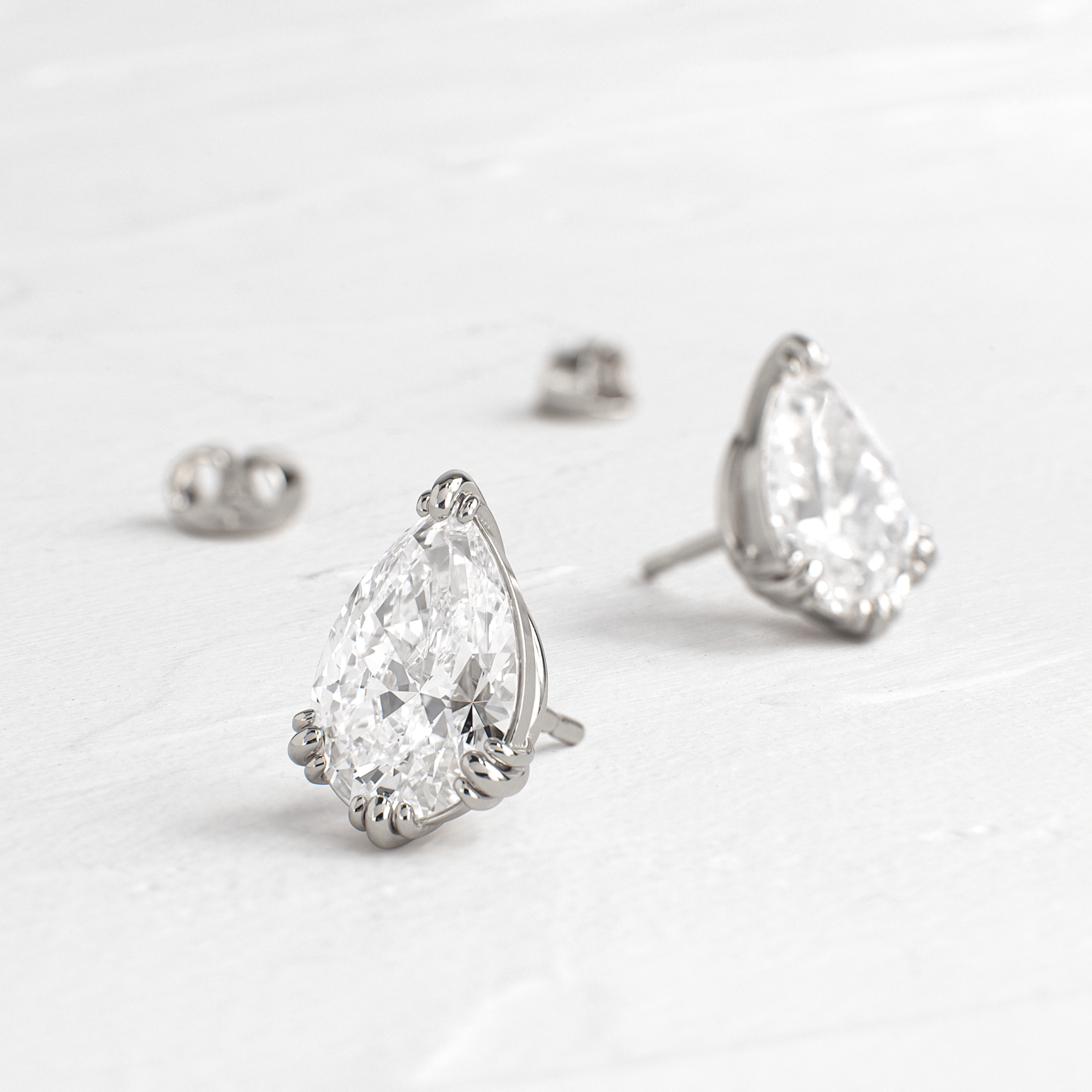 Threaded Studs, Pear Cut | Delicate Earrings from Melanie Casey