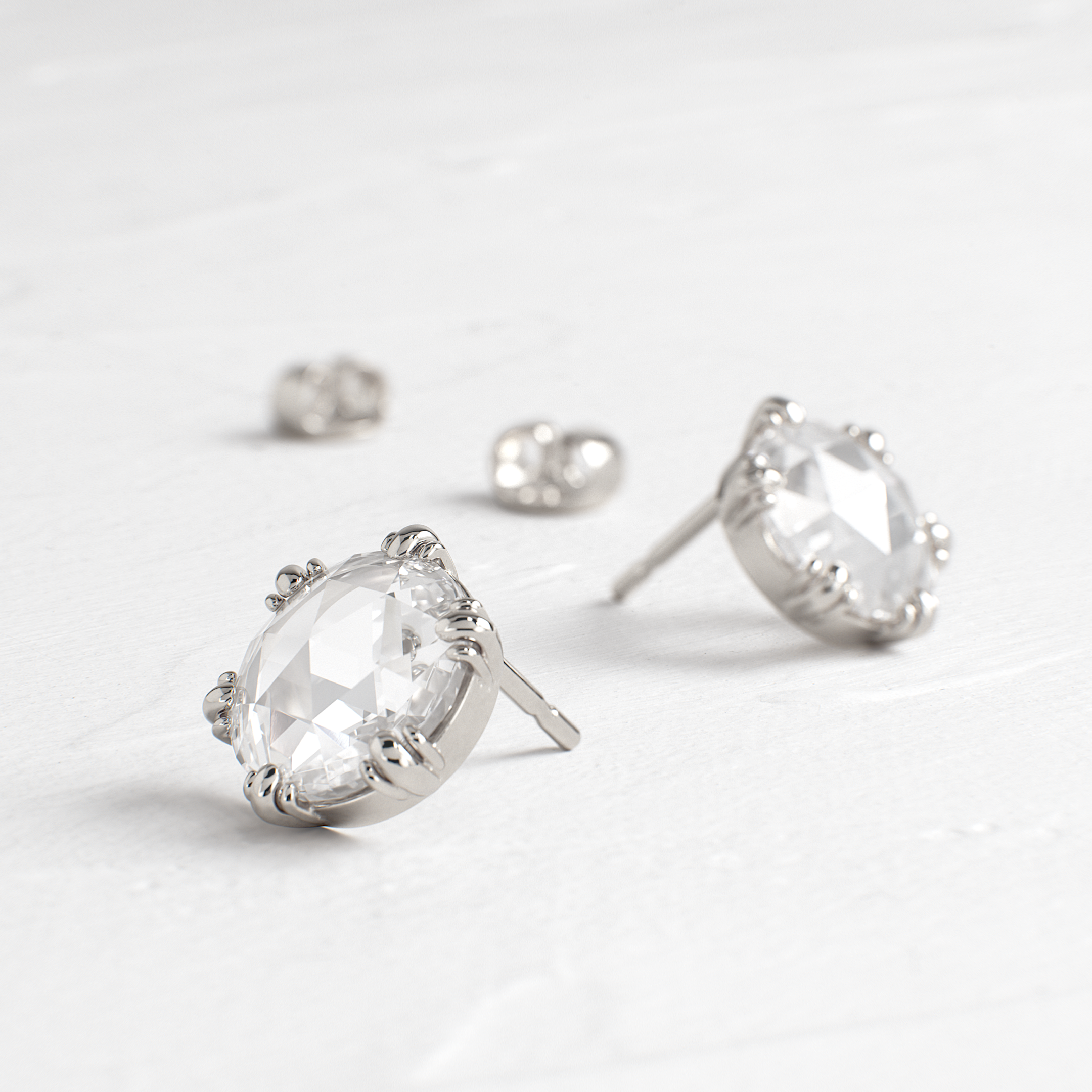 Threaded Studs, Rose Cut | Melanie Casey