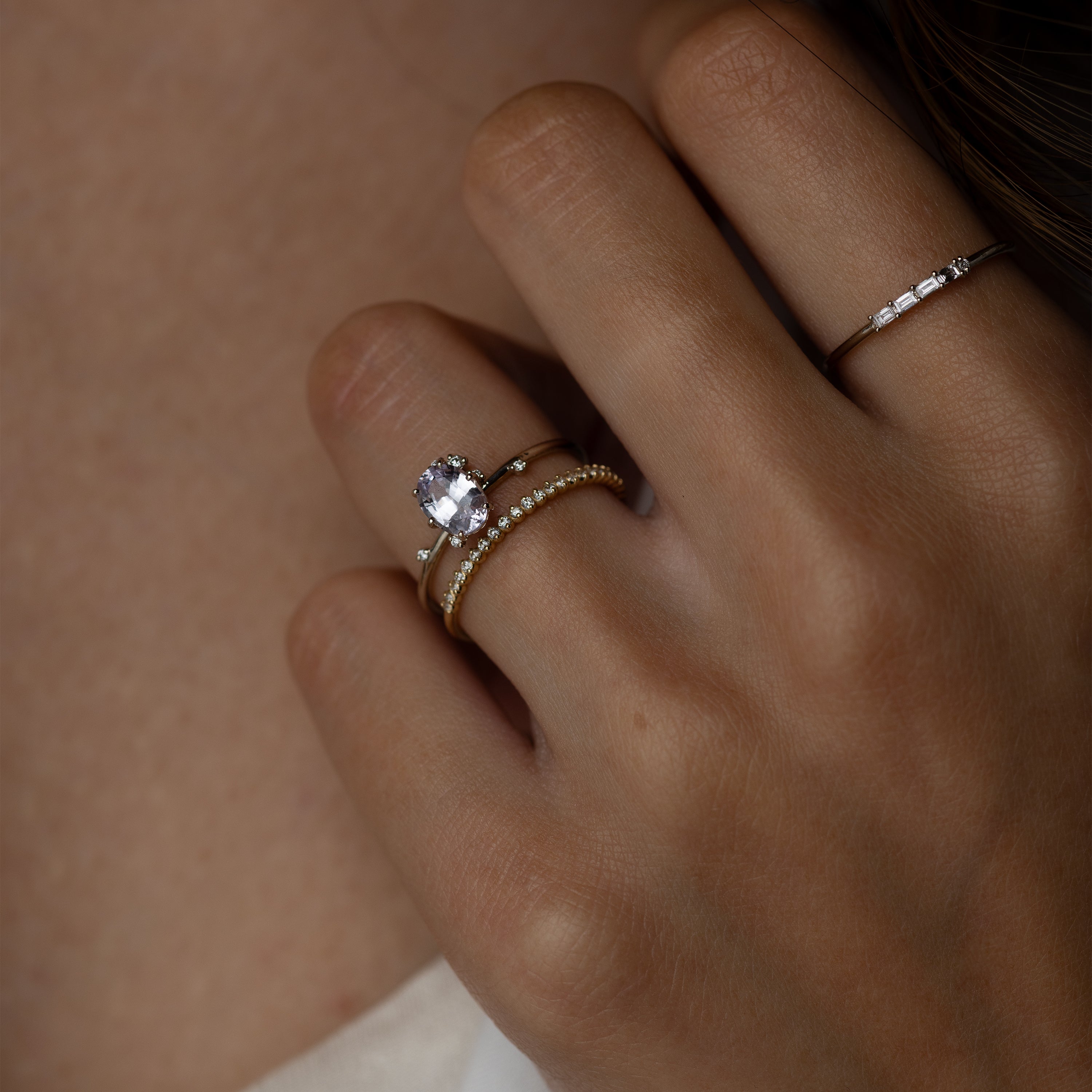 To A Flame Ring, 0.97ct. Gray Madagascar Sapphire | Melanie Casey
