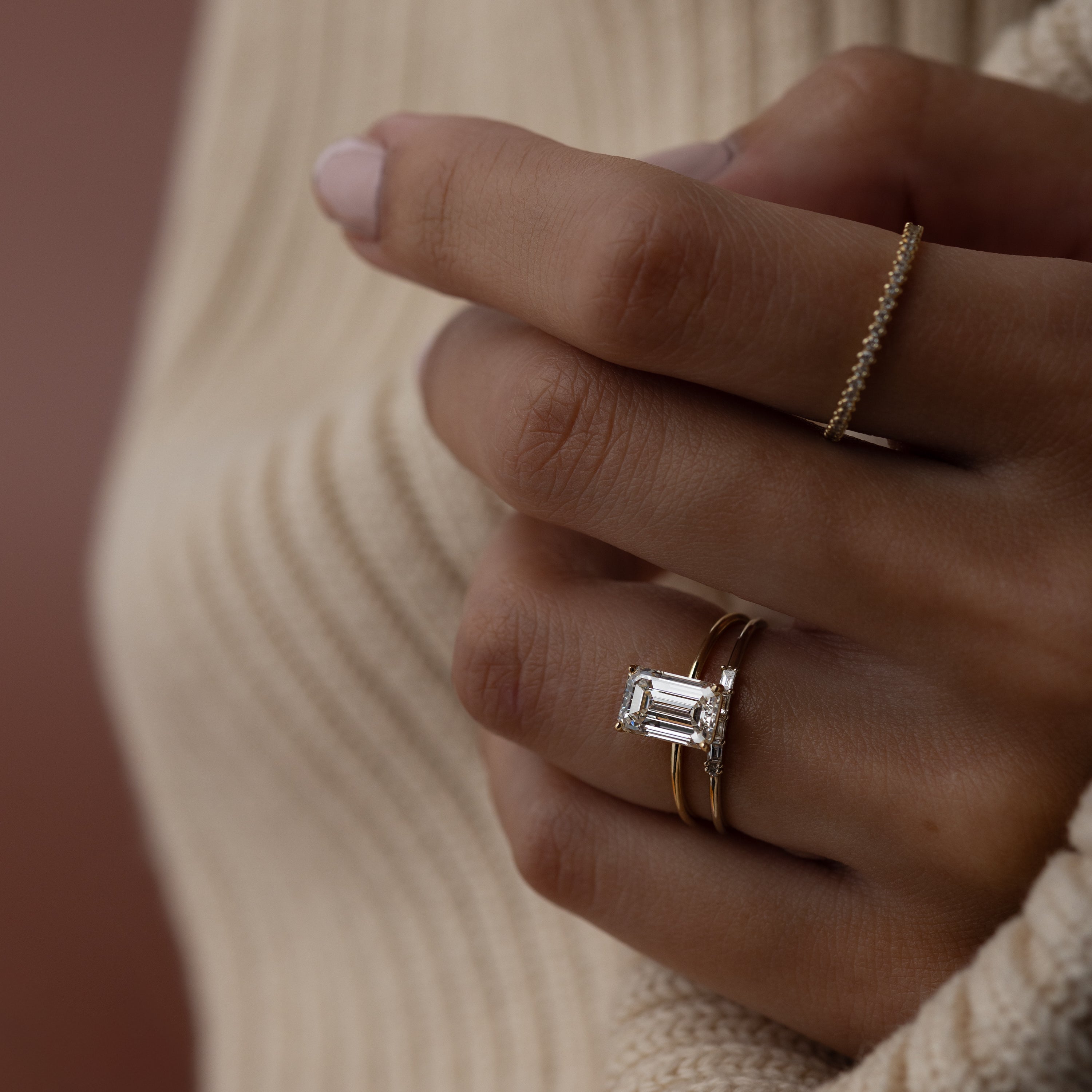 Whisper Ring, Emerald Cut - Melanie Casey