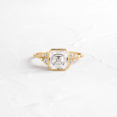Bezel Snowdrift Ring, Asscher Cut | Melanie Casey Jewelry