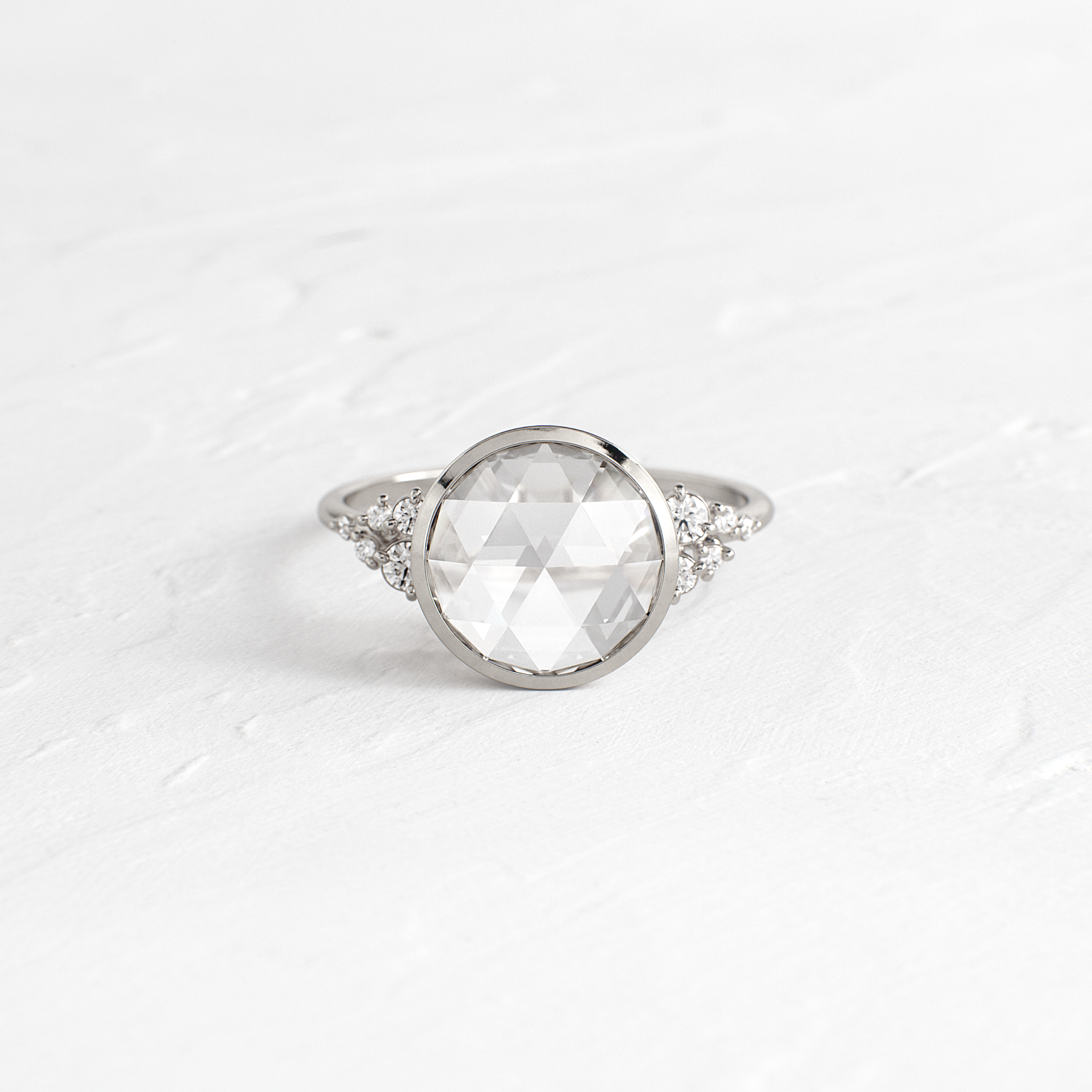 Bezel Snowdrift Ring, Rose Cut | Melanie Casey Jewelry