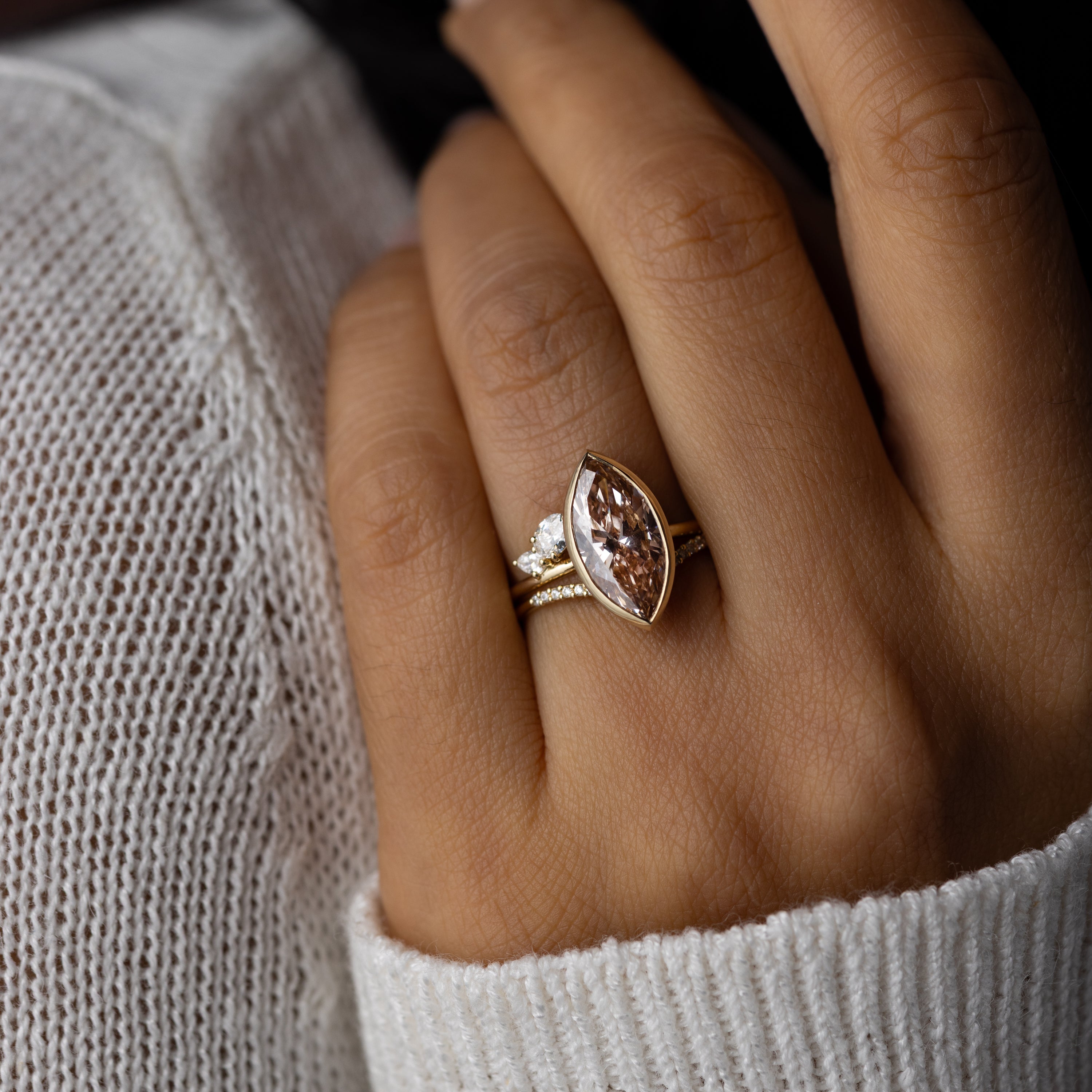 Epilogue Ring, 3.52 Pink Lab-Grown Diamond | Melanie Casey Fine