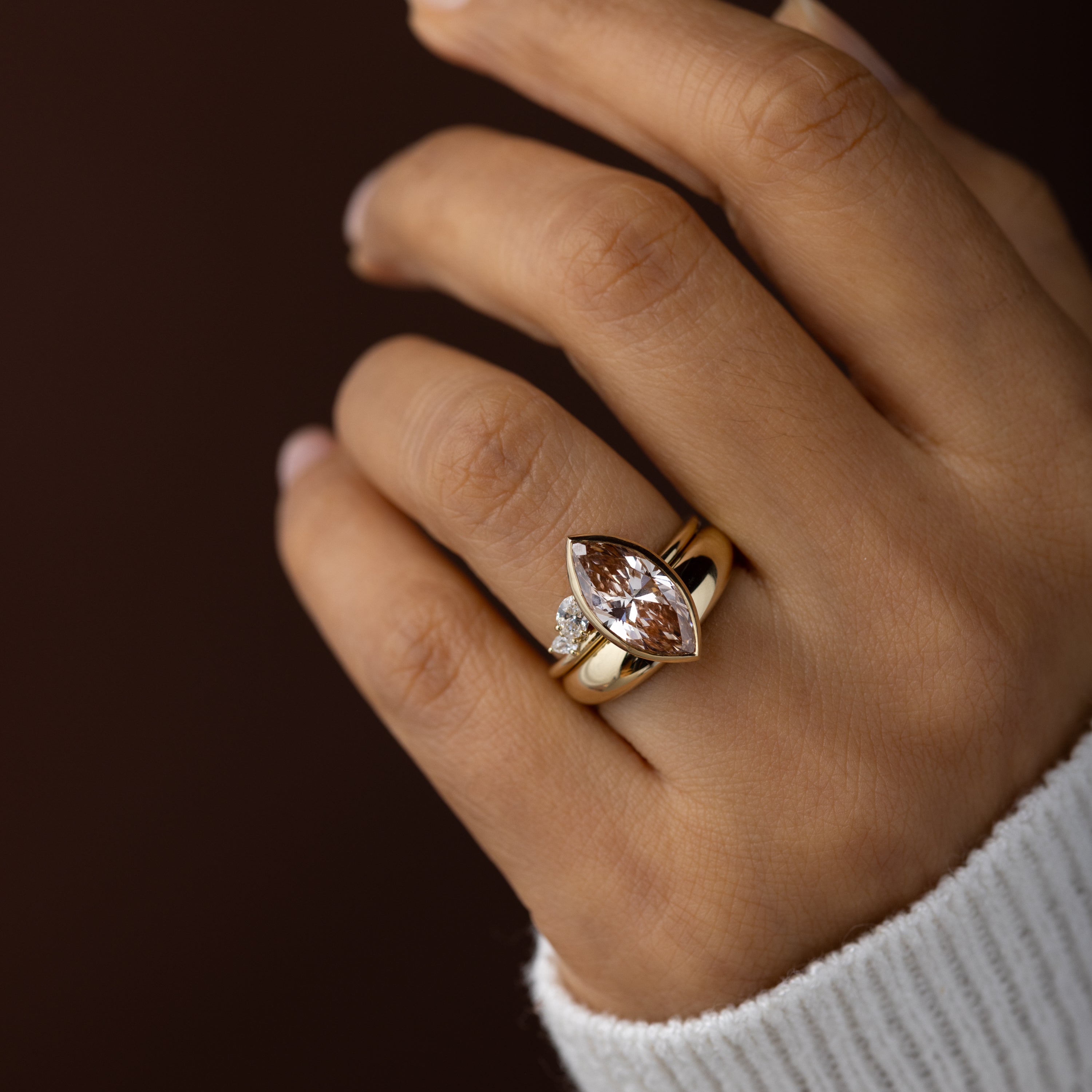 好きです鈴木くん!! Engagement Ring Epilogue Ring, 3.52 Pink Lab-Grown Diamond | Melanie Casey Fine