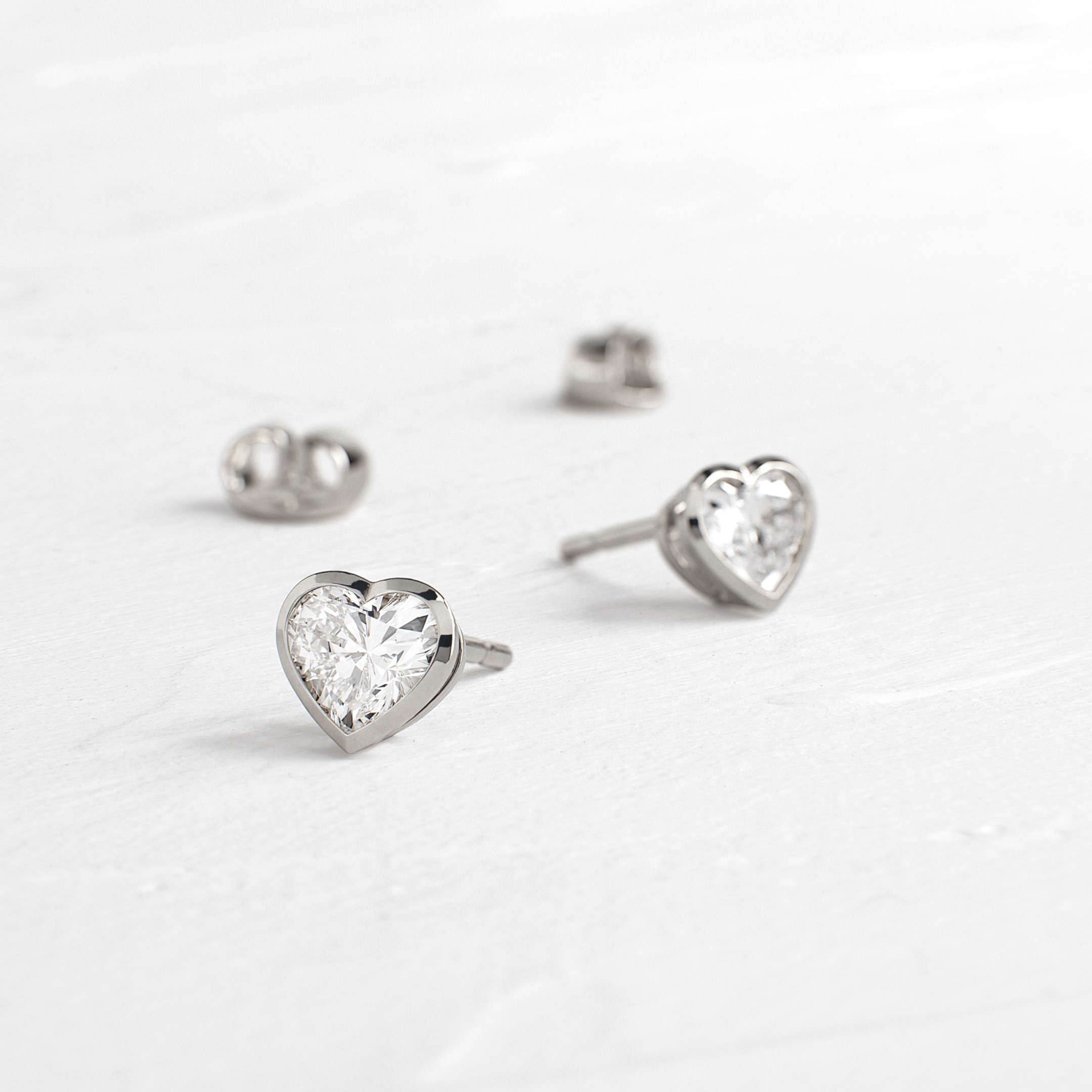 Heart to Heart Bezel Studs | Melanie Casey
