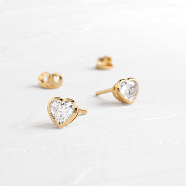 Heart to Heart Bezel Studs | Melanie Casey
