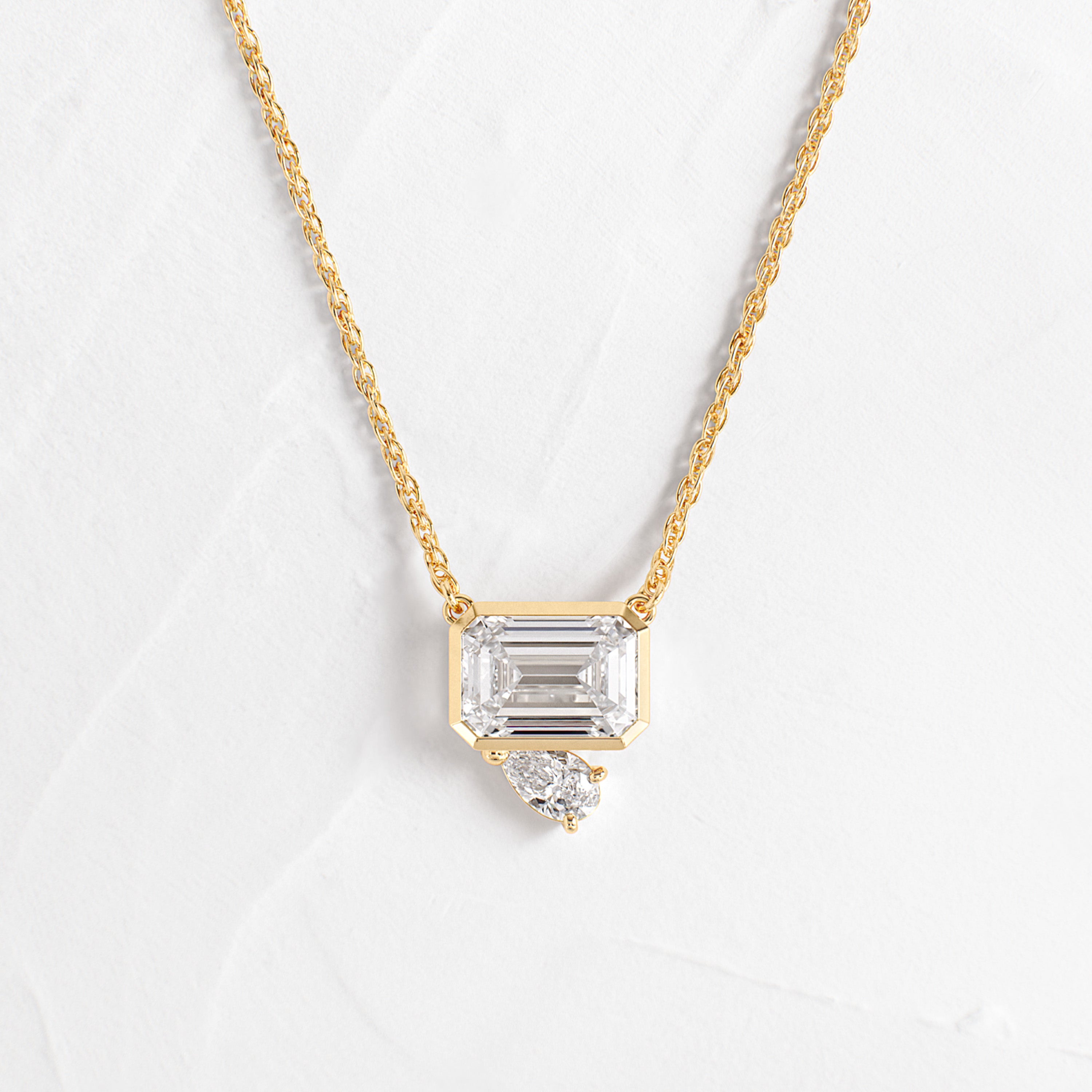 Littlefall Necklace, Emerald Cut | Melanie Casey