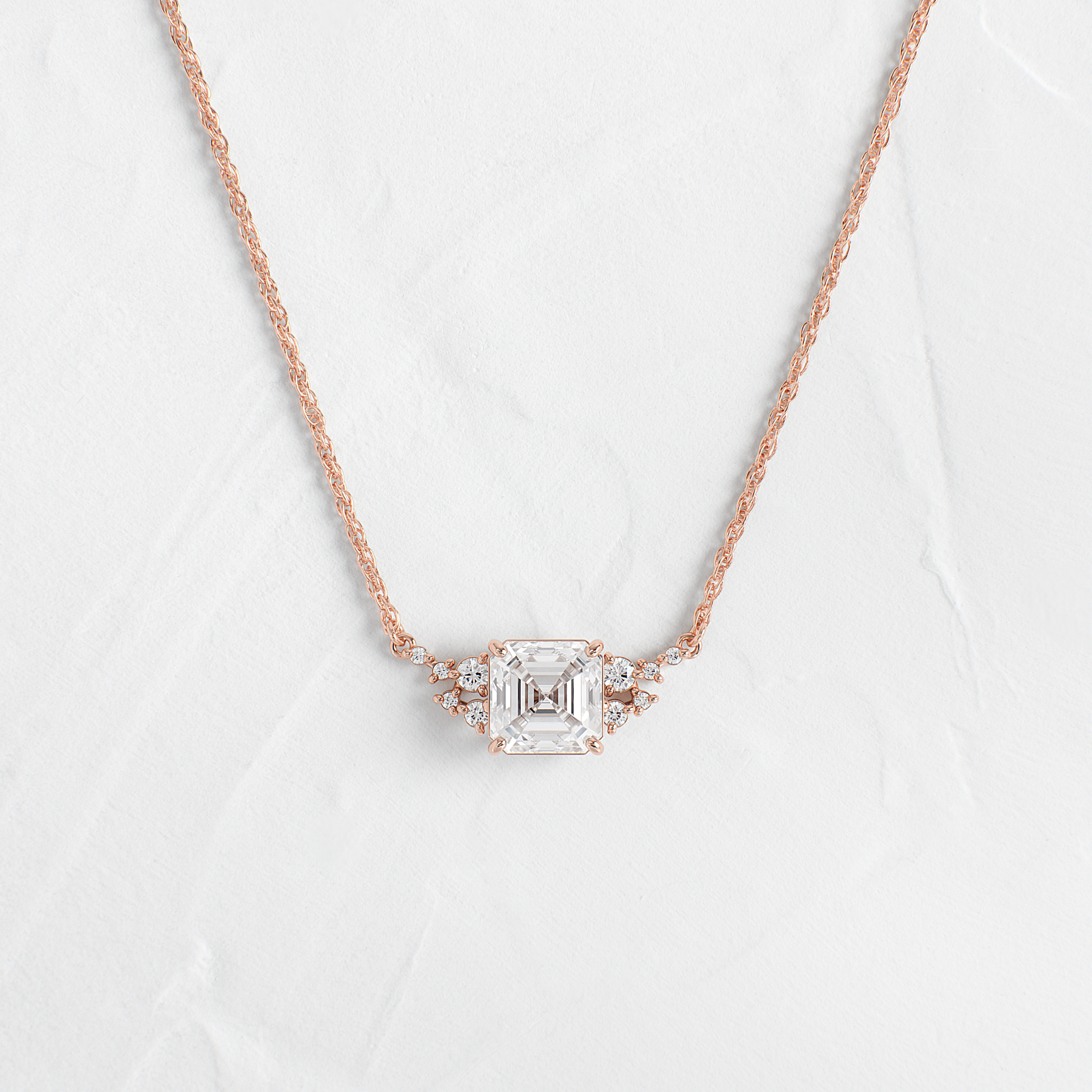 Snowdrift Necklace, Asscher Cut | Melanie Casey