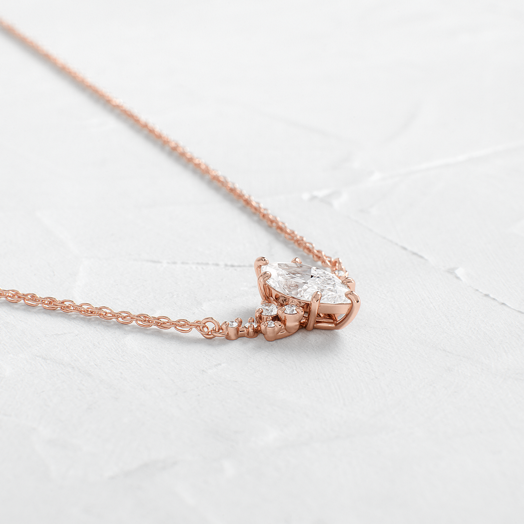 Snowdrift Necklace, Marquise Cut | Melanie Casey
