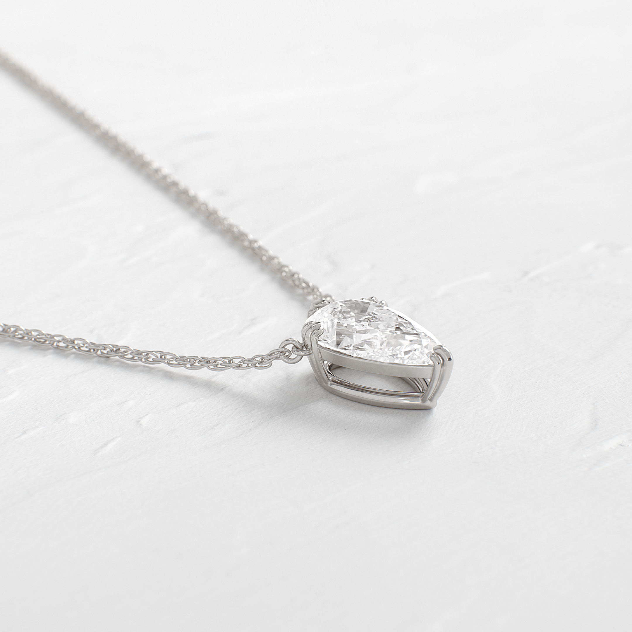 Threaded Necklace, Pear Cut | Melanie Casey Fine Jewelry