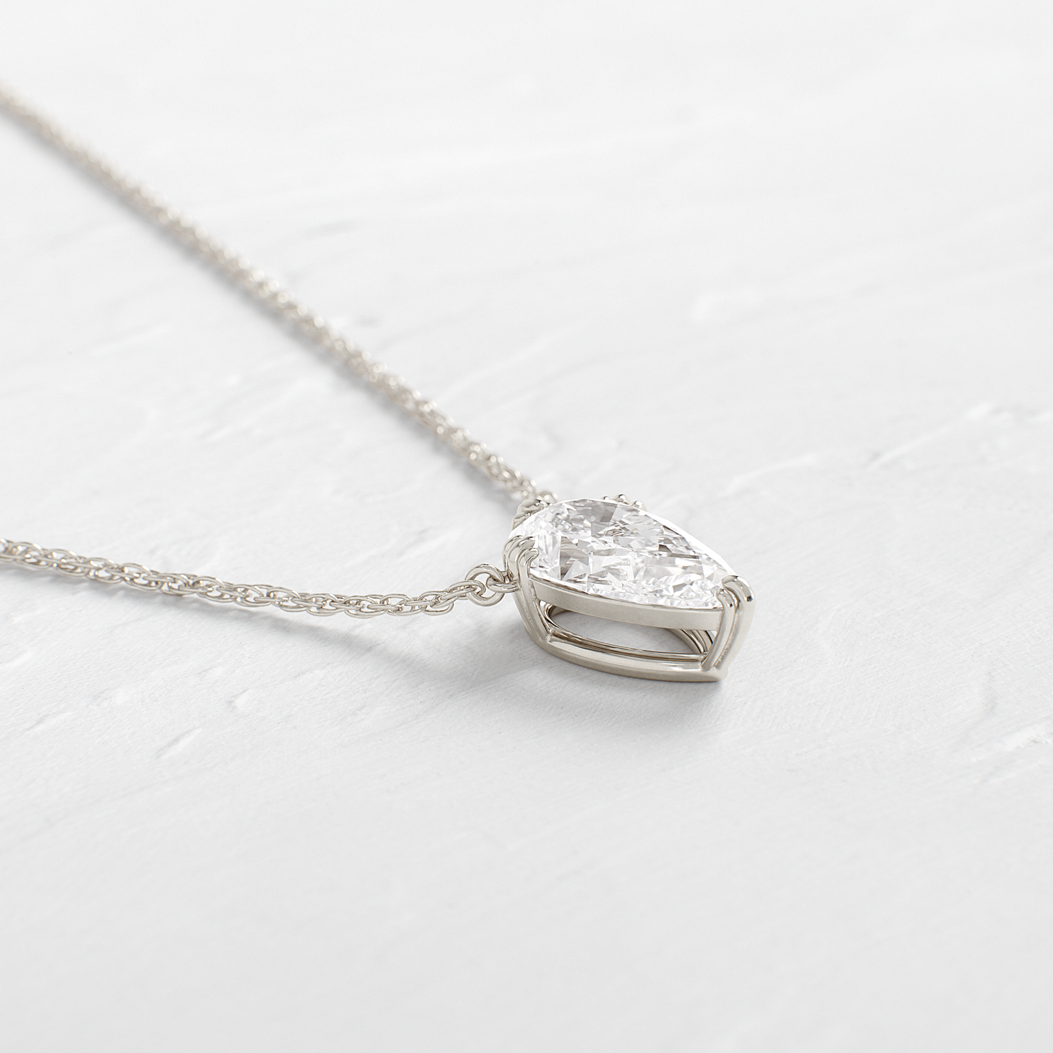 Threaded Necklace, Pear Cut | Melanie Casey Fine Jewelry
