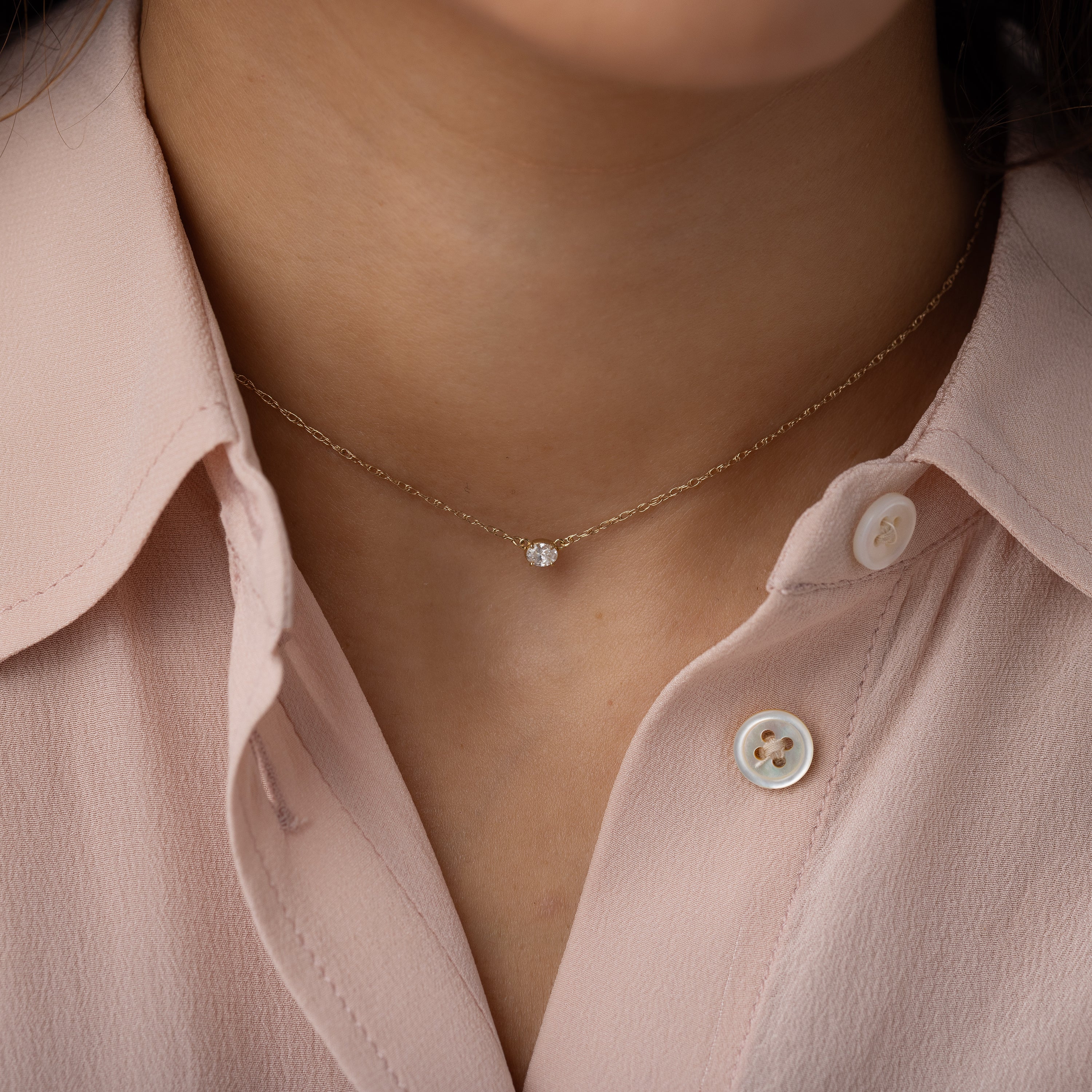 Centering Necklace, Lab-Grown Diamond | Melanie Casey Fine Jewelry