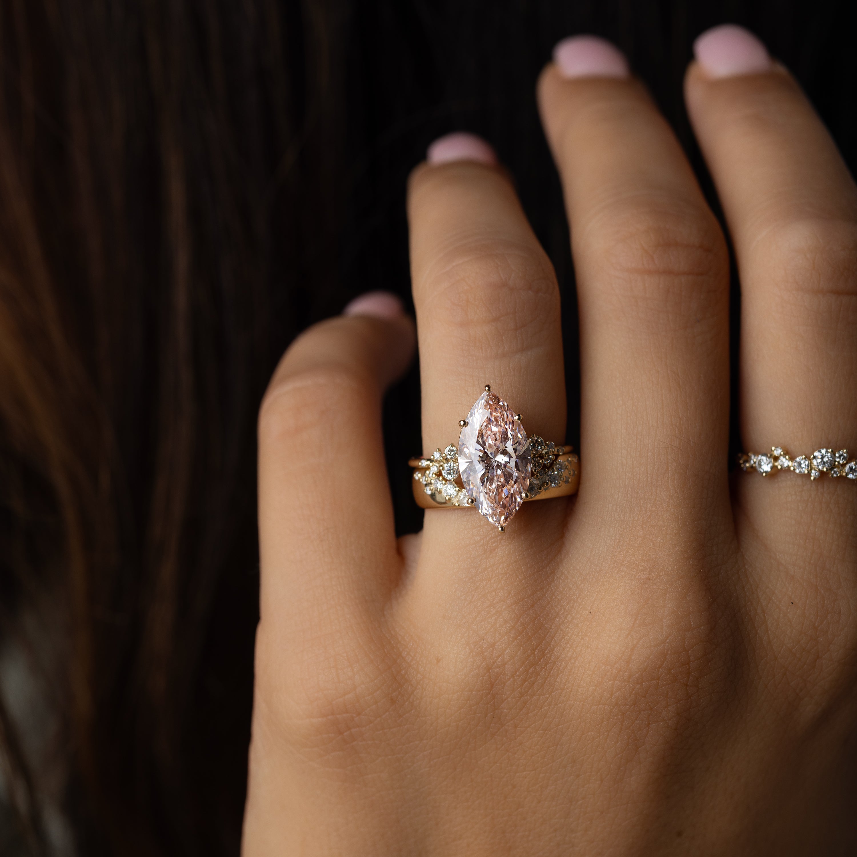 Snowdrift Ring, 4ct. Lab-Grown Pink Diamond | Melanie Casey Fine