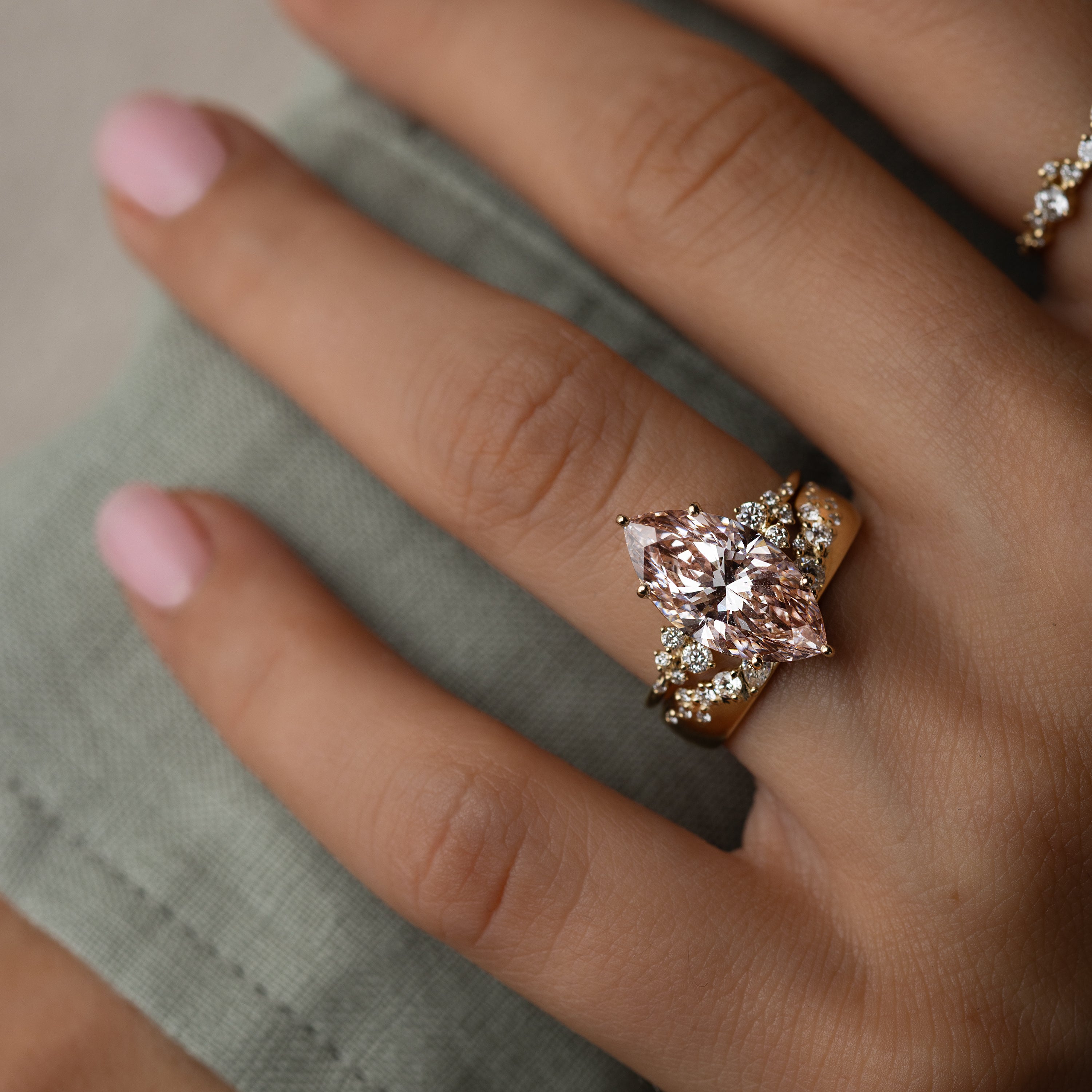 Snowdrift Ring, 4ct. Lab-Grown Pink Diamond | Melanie Casey Fine