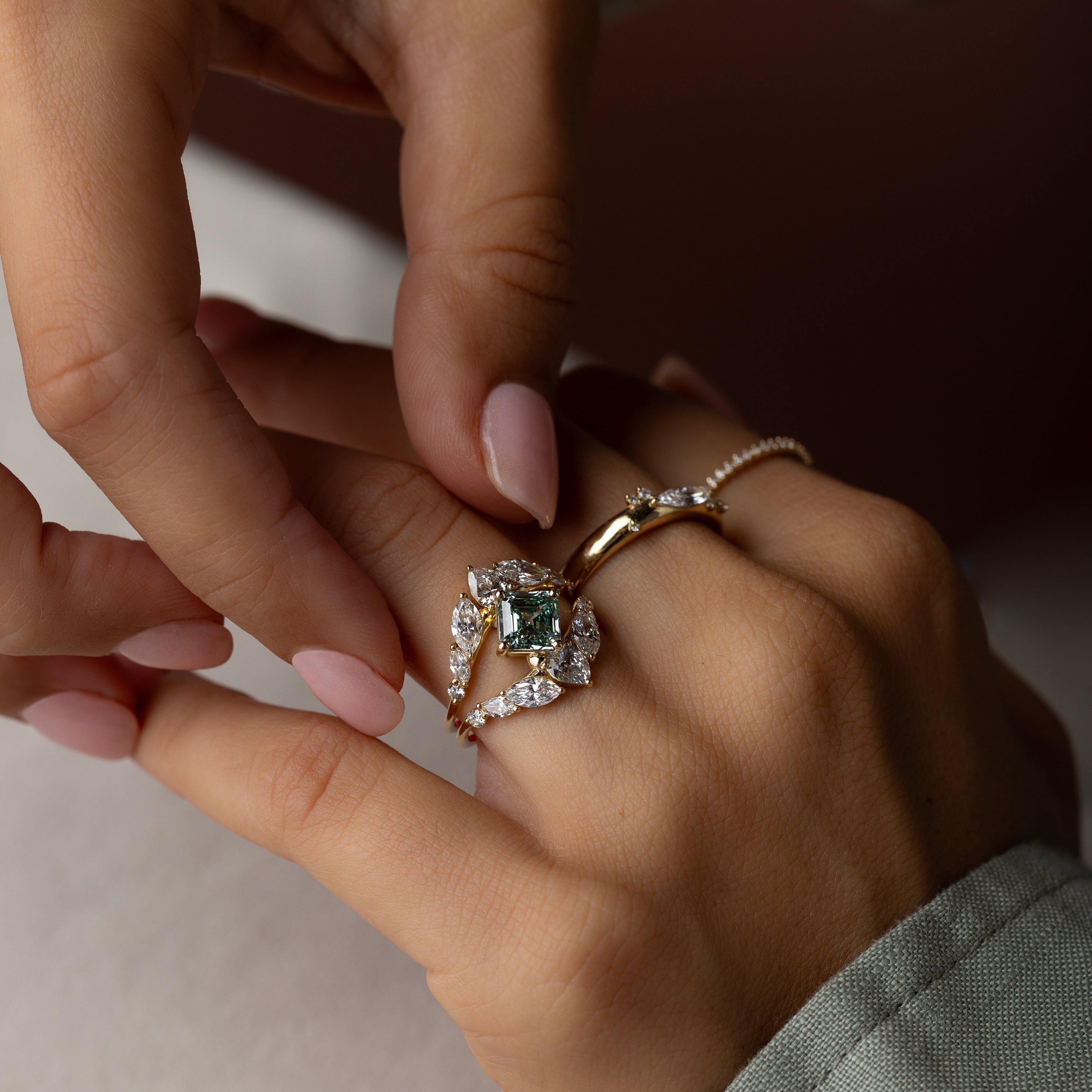 Attune Ring, 1.51ct. Lab-Grown Green Diamond | Melanie Casey Fine