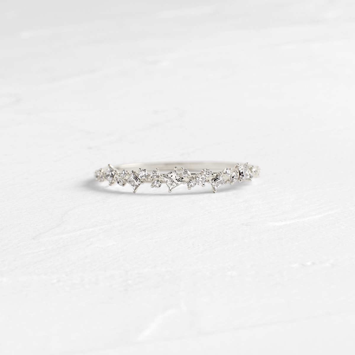 Sprinkle of Sugar Ring in Princess Cut Diamond | Melanie Casey Jewelry