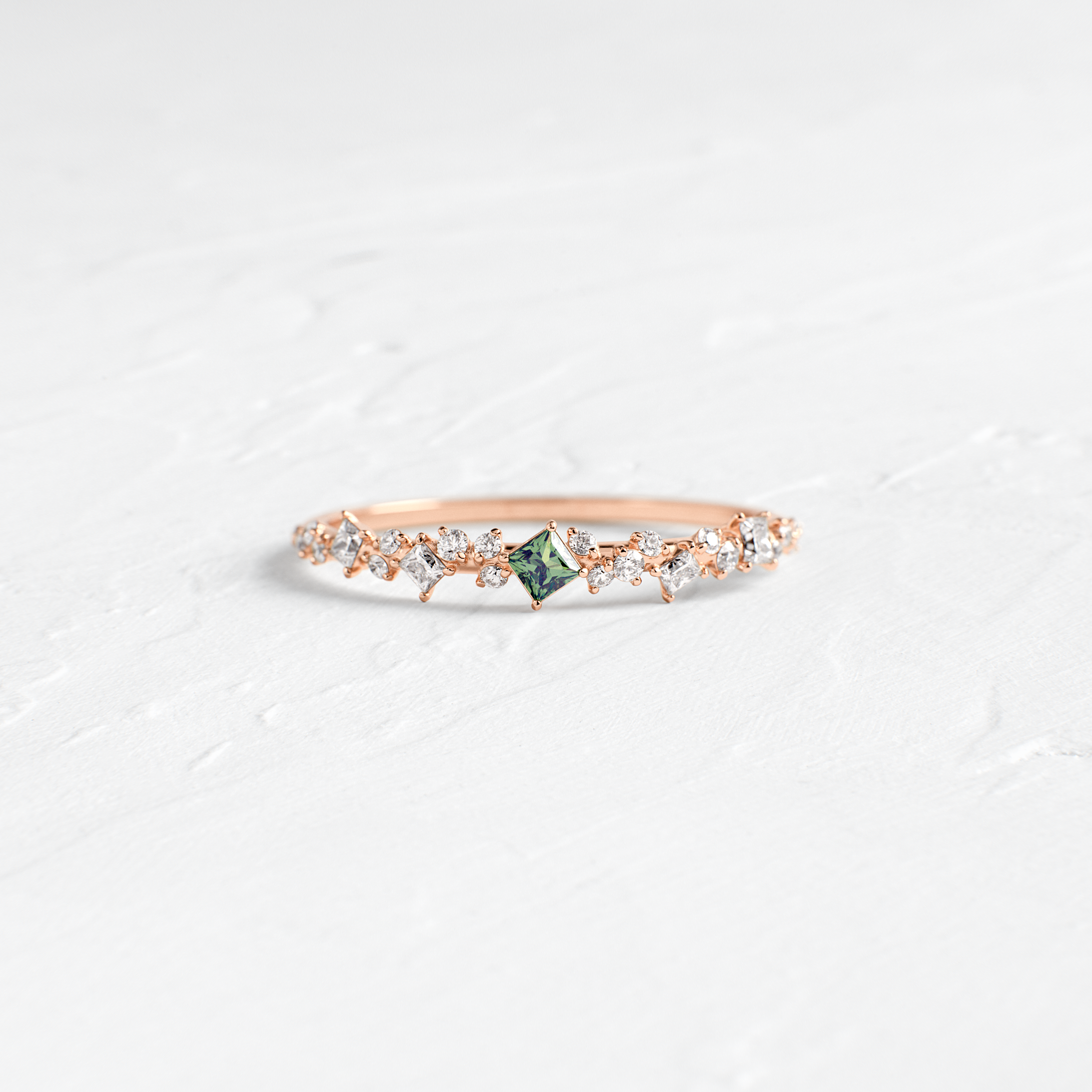 Sprinkle of Sugar Ring in Green Sapphire | Melanie Casey Jewelry