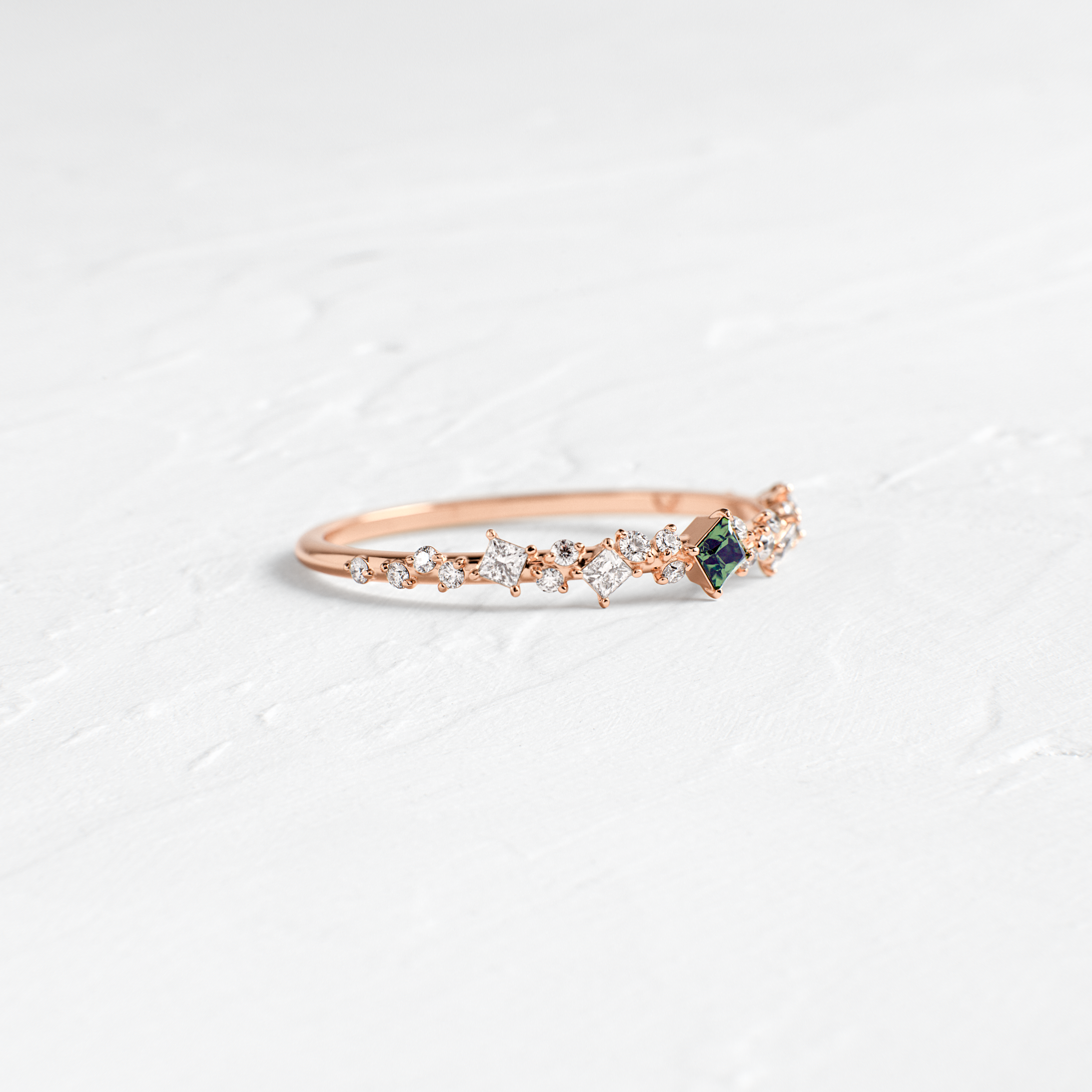 Sprinkle of Sugar Ring in Green Sapphire | Melanie Casey Jewelry