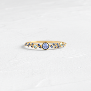 |Bright Blue|14k Yellow Gold