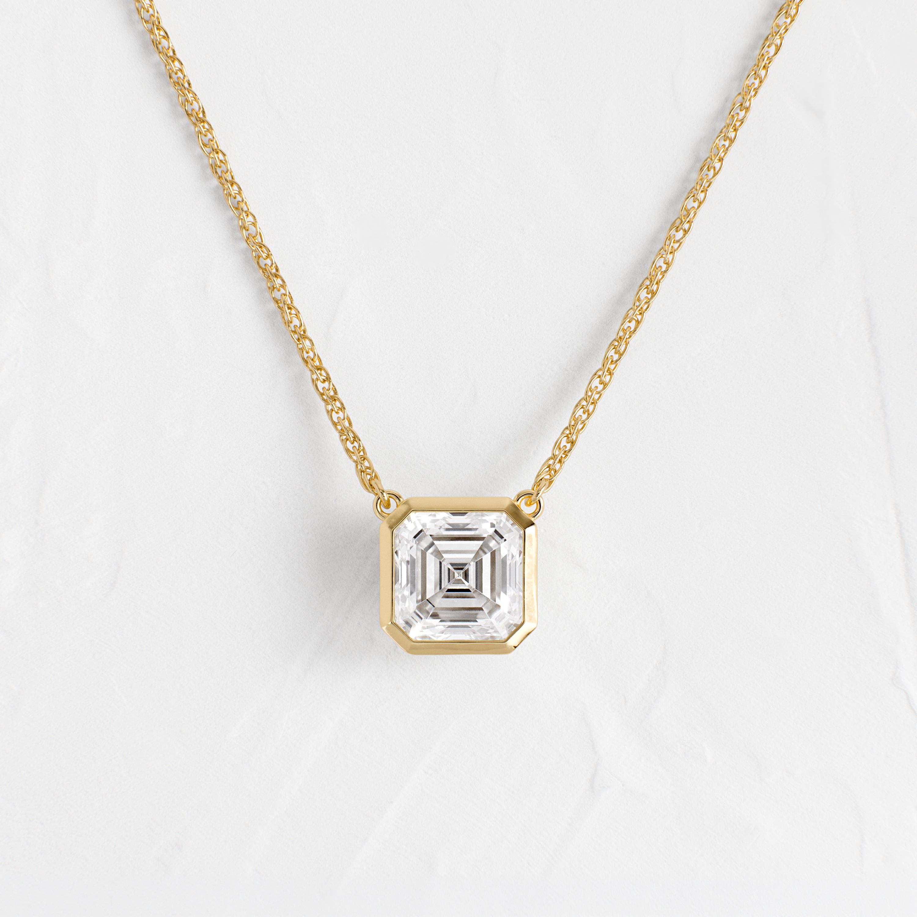 Looking Glass Necklace, Asscher Cut | Melanie Casey Fine Jewelry