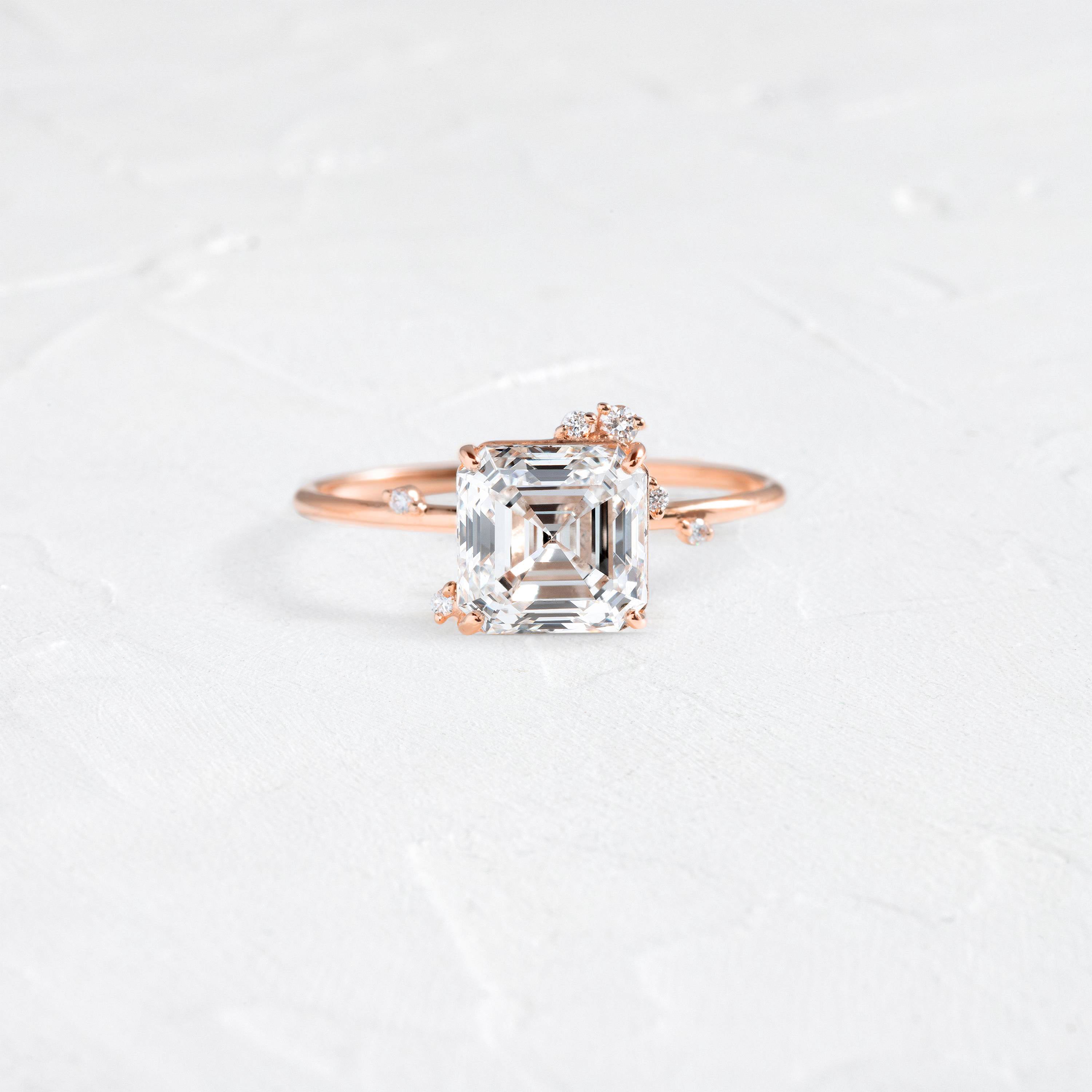 To A Flame Ring, Asscher Cut | Melanie Casey Fine Jewelry