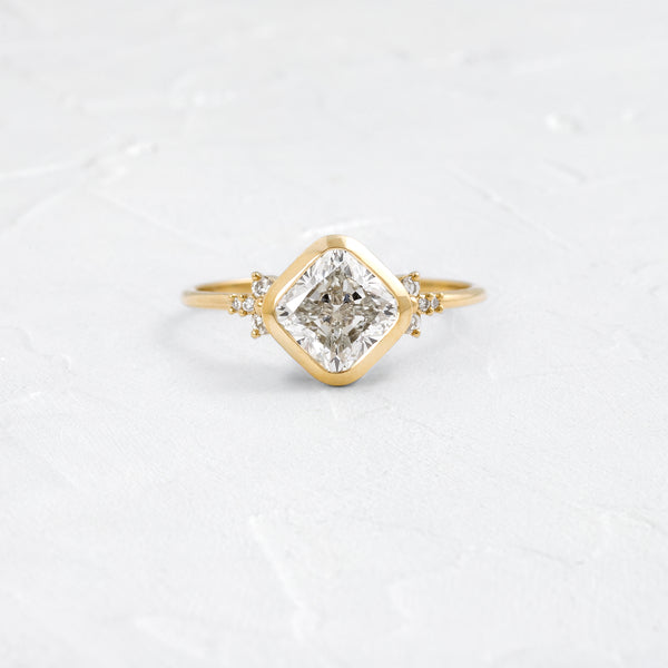 Bezel Interstellar Ring, 2.01ct. Natural Cushion Cut | Melanie