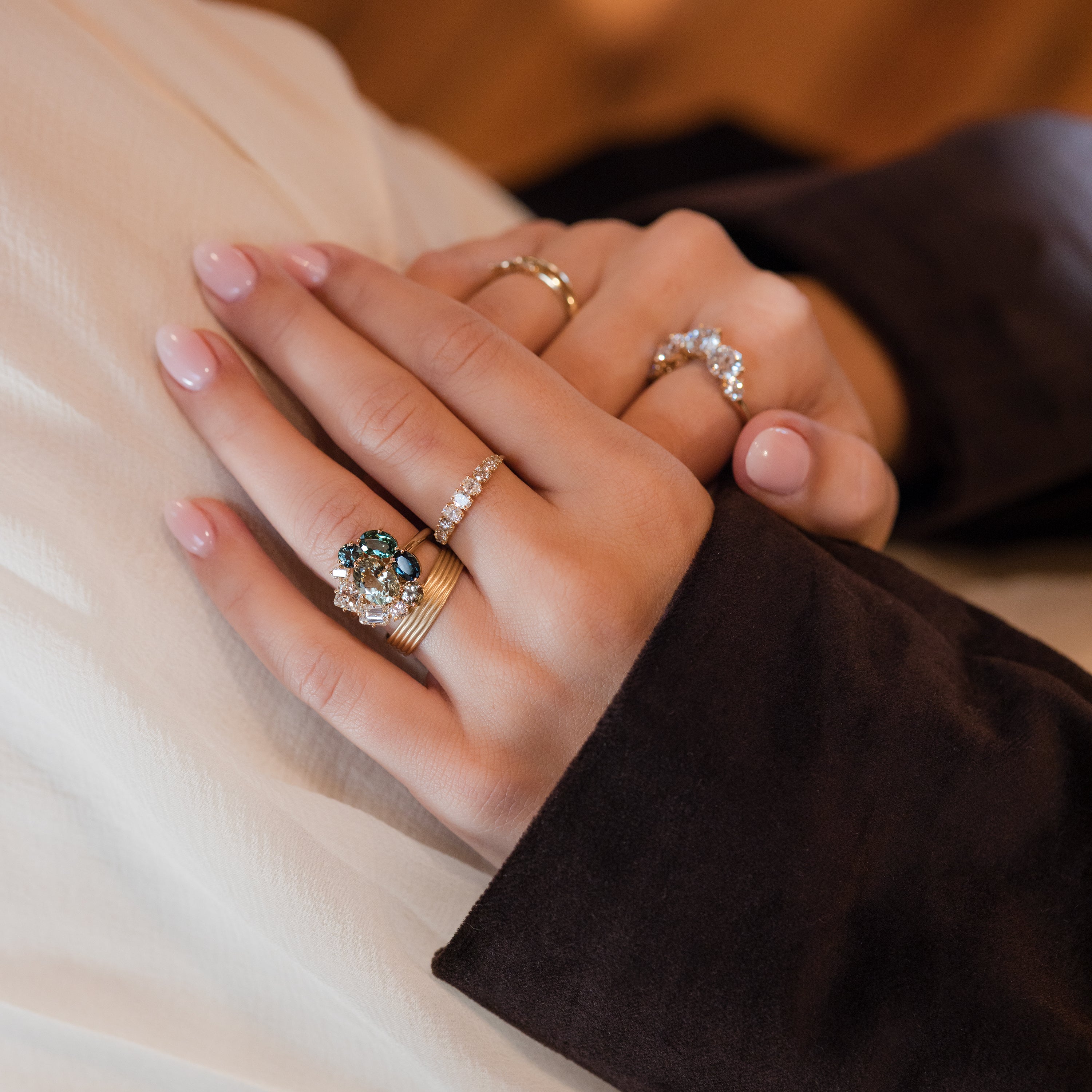 Orbital Ring, 1.66ct. Mint Green Tourmaline | Melanie Casey Jewelry