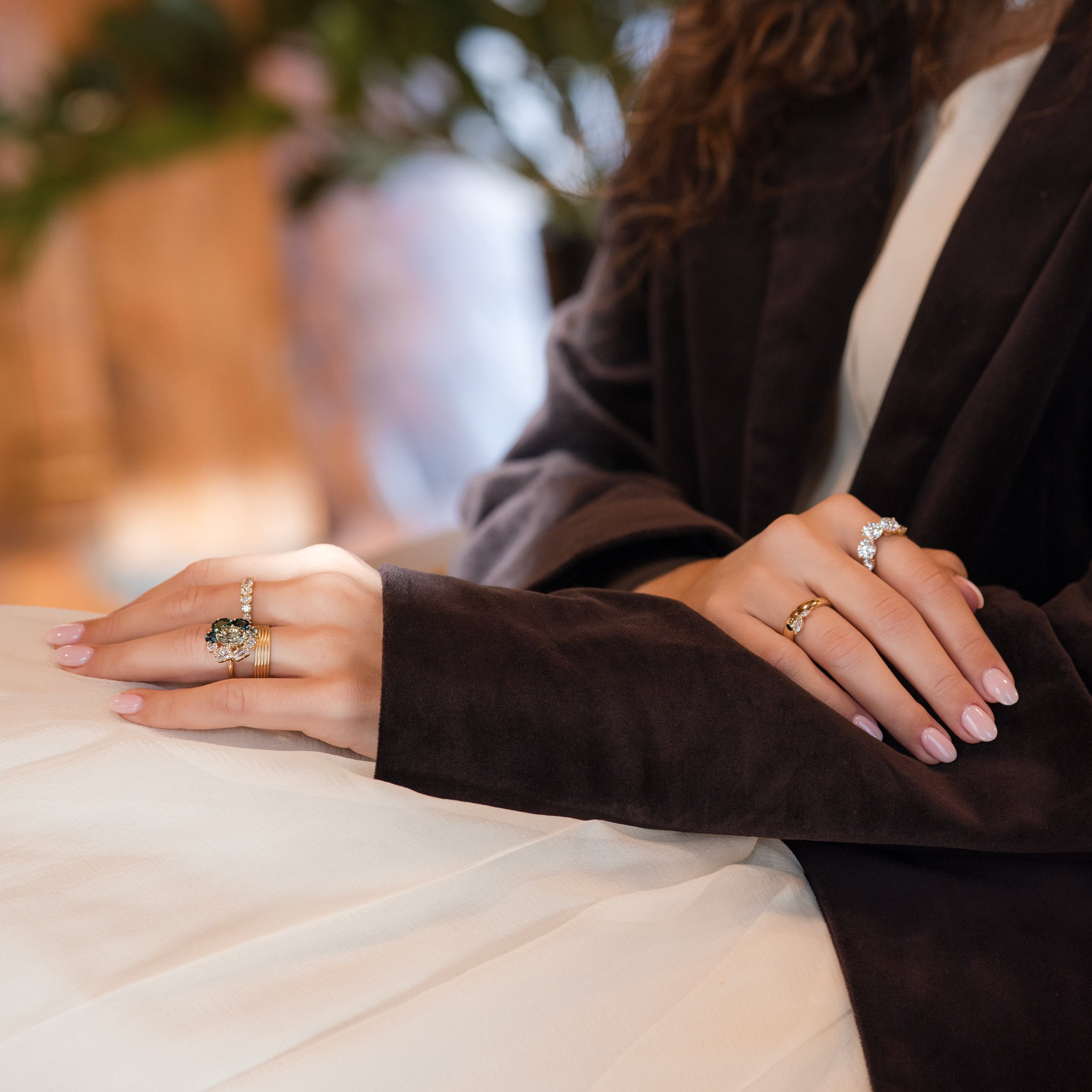 Orbital Ring, 1.66ct. Mint Green Tourmaline | Melanie Casey Jewelry