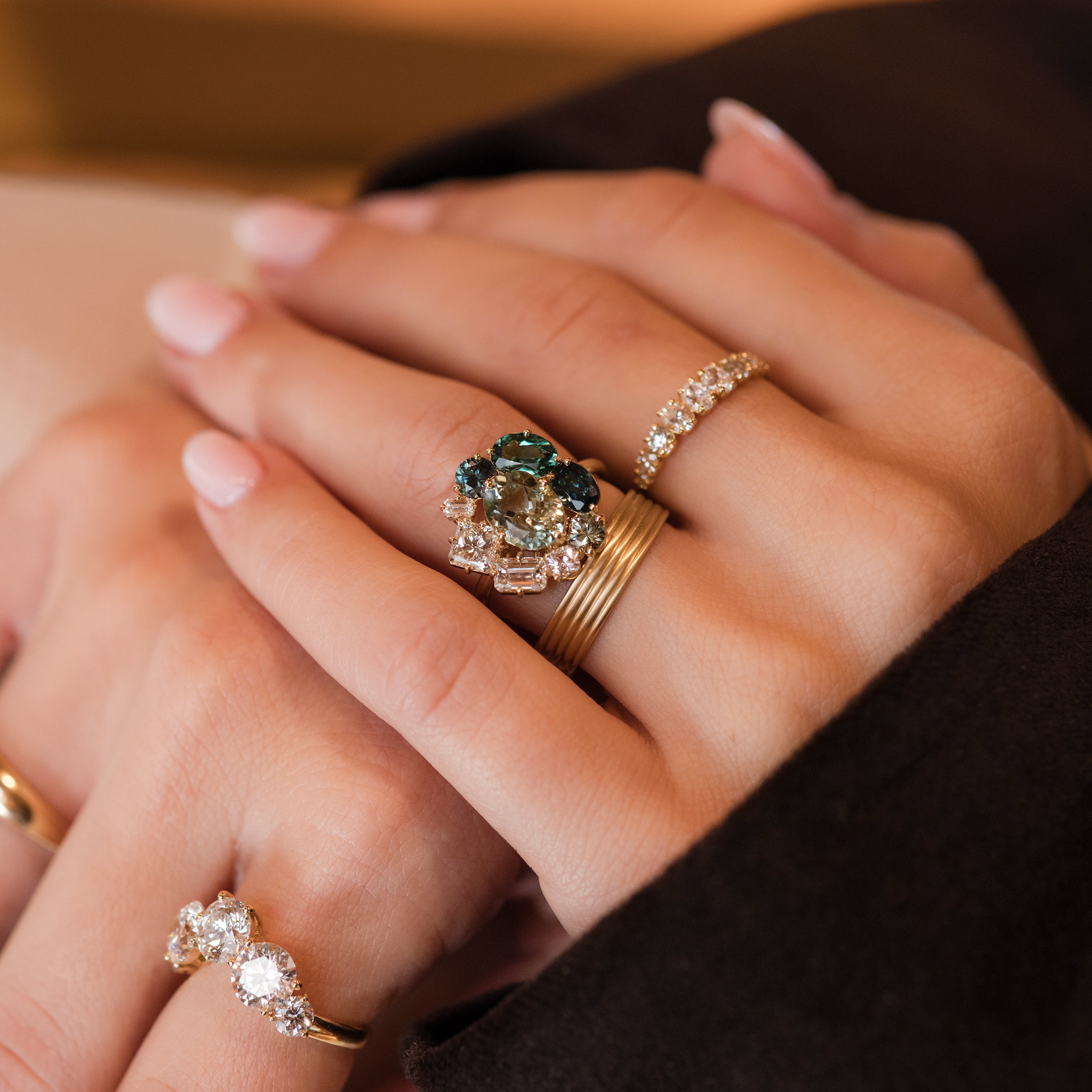 Orbital Ring, 1.66ct. Mint Green Tourmaline | Melanie Casey Jewelry