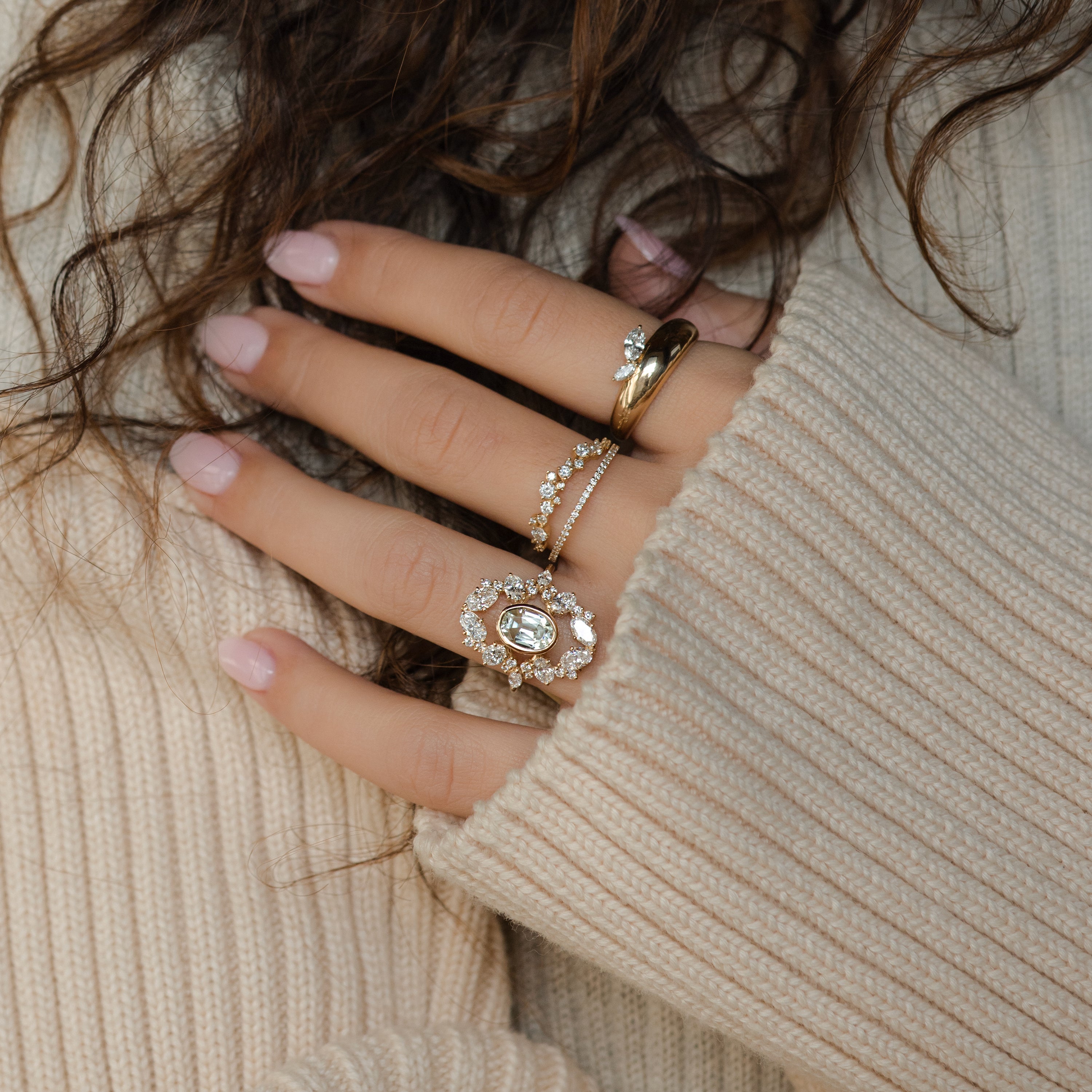 Galaxy Ring, 1.92ct. Ice Blue Tourmaline | Melanie Casey Fine Jewelry
