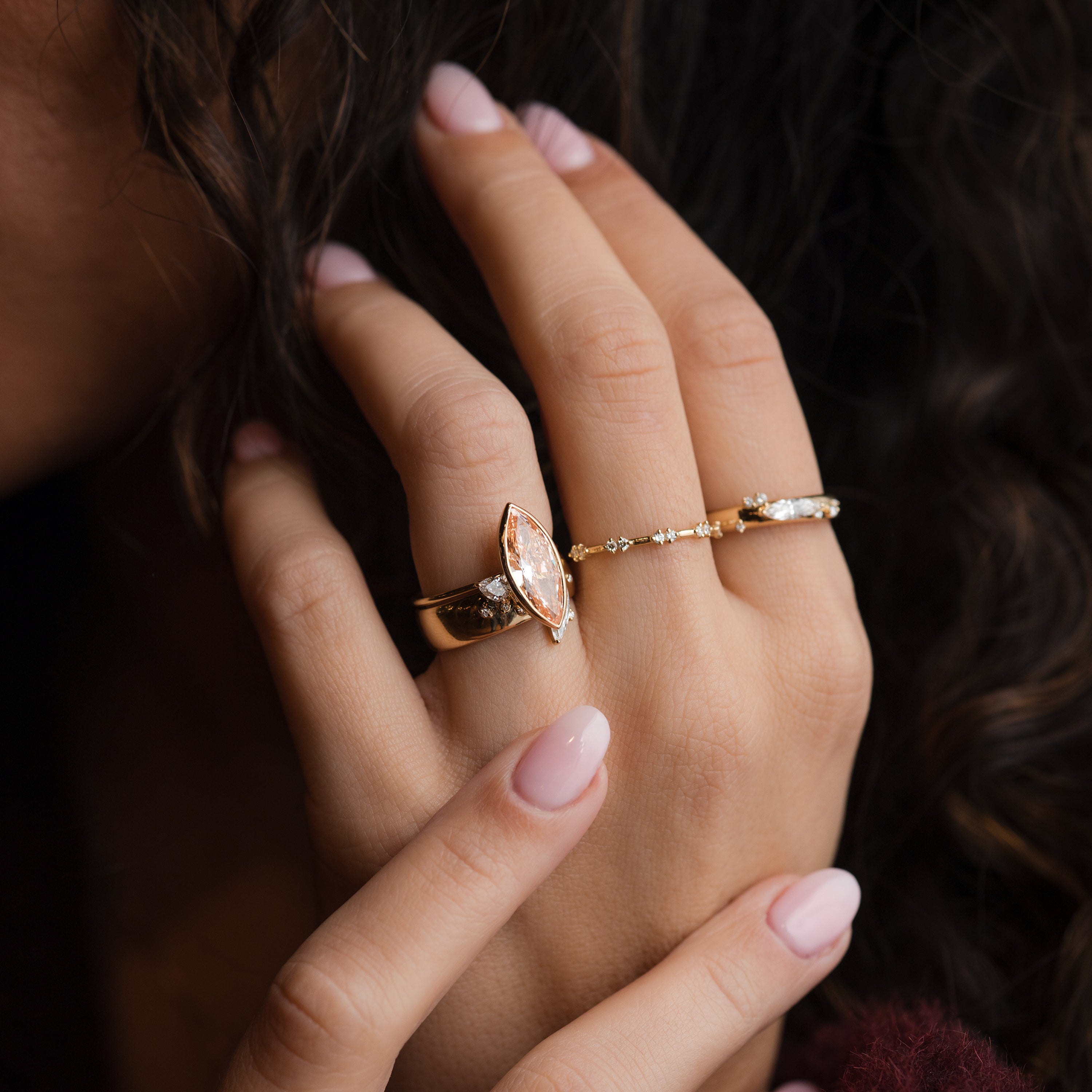 Ravine Ring, 2.58ct. Lab-Grown Pink Diamond | Melanie Casey Jewelry