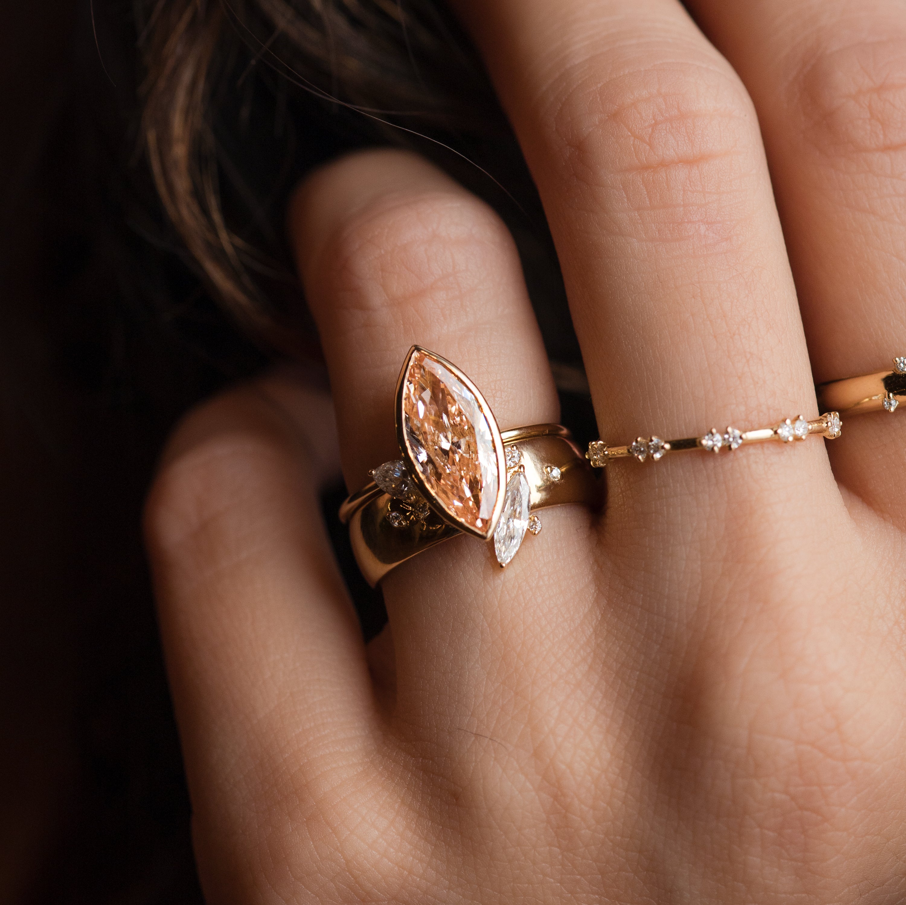 Ravine Ring, 2.58ct. Lab-Grown Pink Diamond | Melanie Casey Jewelry