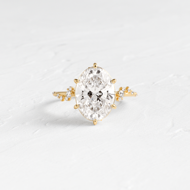ハローキティの予約済みMelanie Casey K14天然エメラルドリング Wisteria Ring, Oval Cut | Melanie Casey