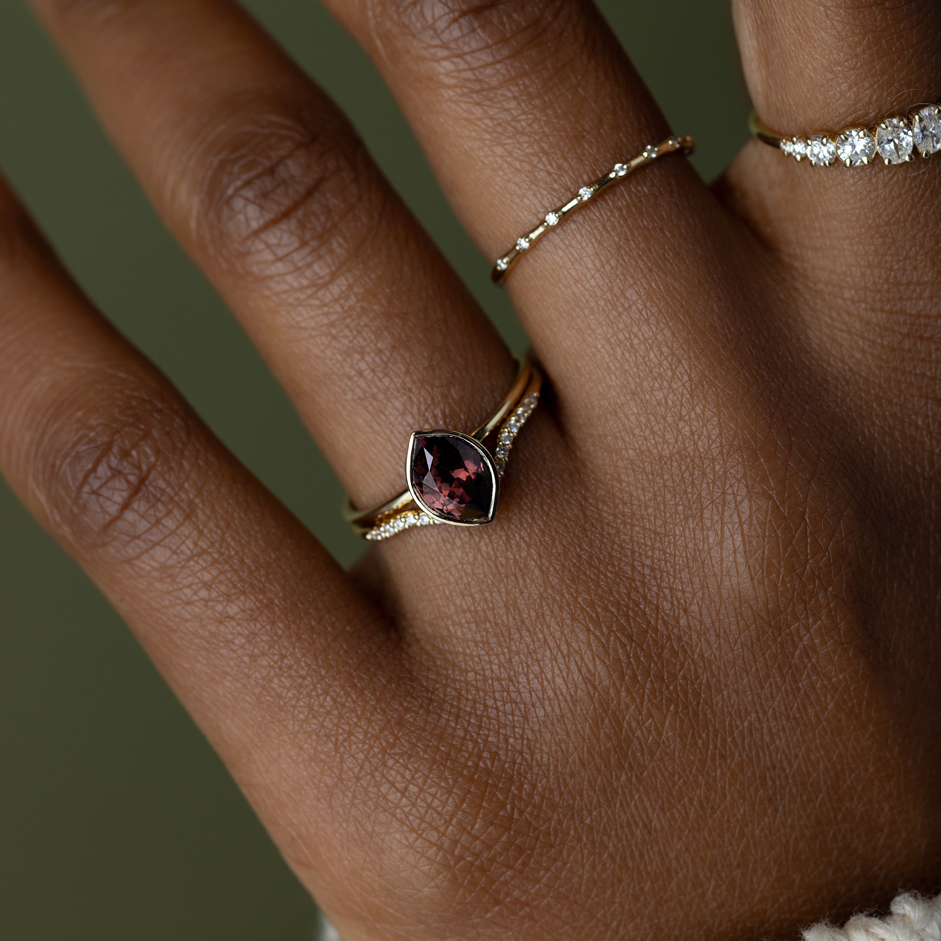 Formation Ring, 1.62ct. Burgundy Mozambique Sapphire | Melanie
