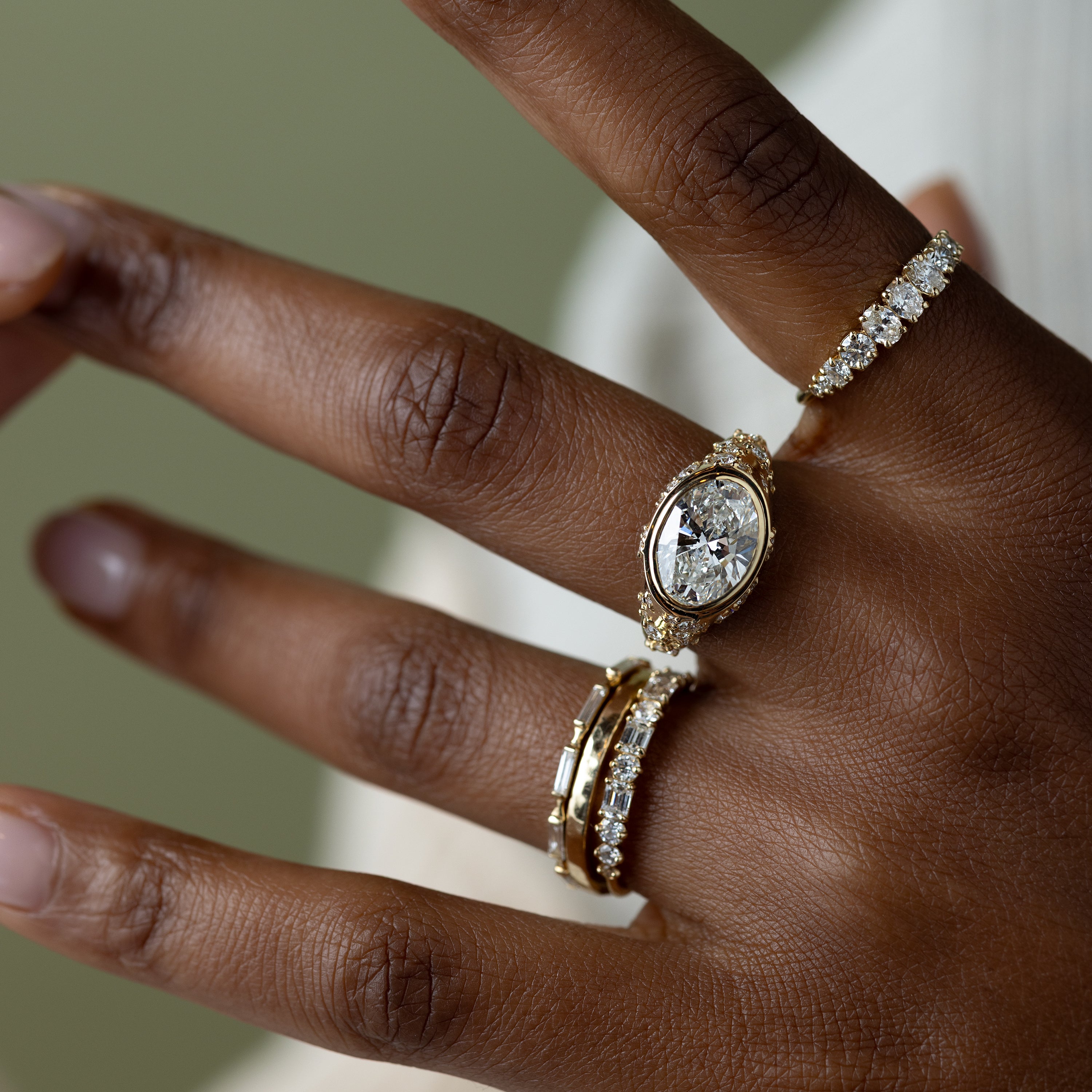 Astral Diamond Signet Ring, Oval Cut | Melanie Casey Fine Jewelry