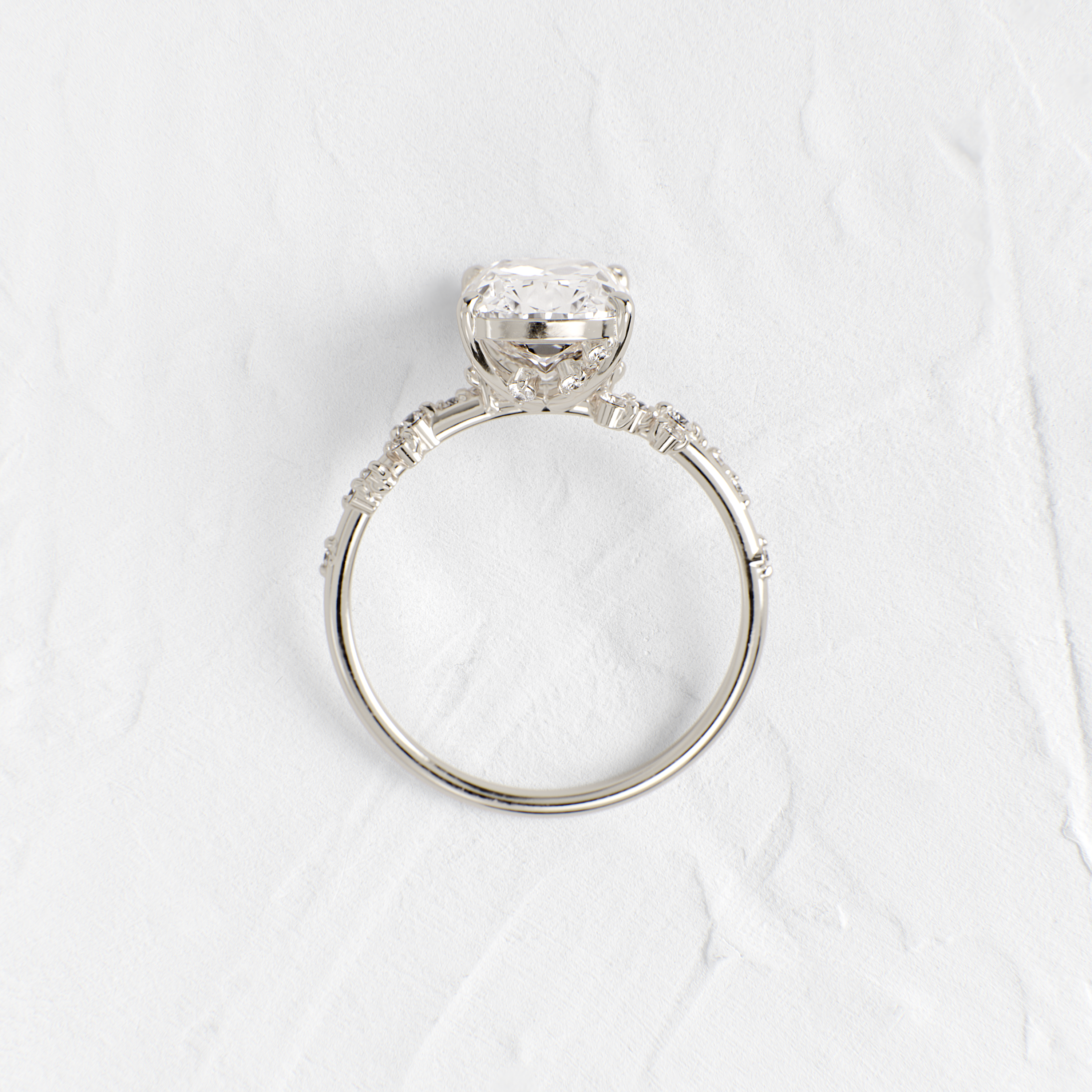 ハローキティの予約済みMelanie Casey K14天然エメラルドリング Wisteria Ring, Cushion Cut | Melanie Casey
