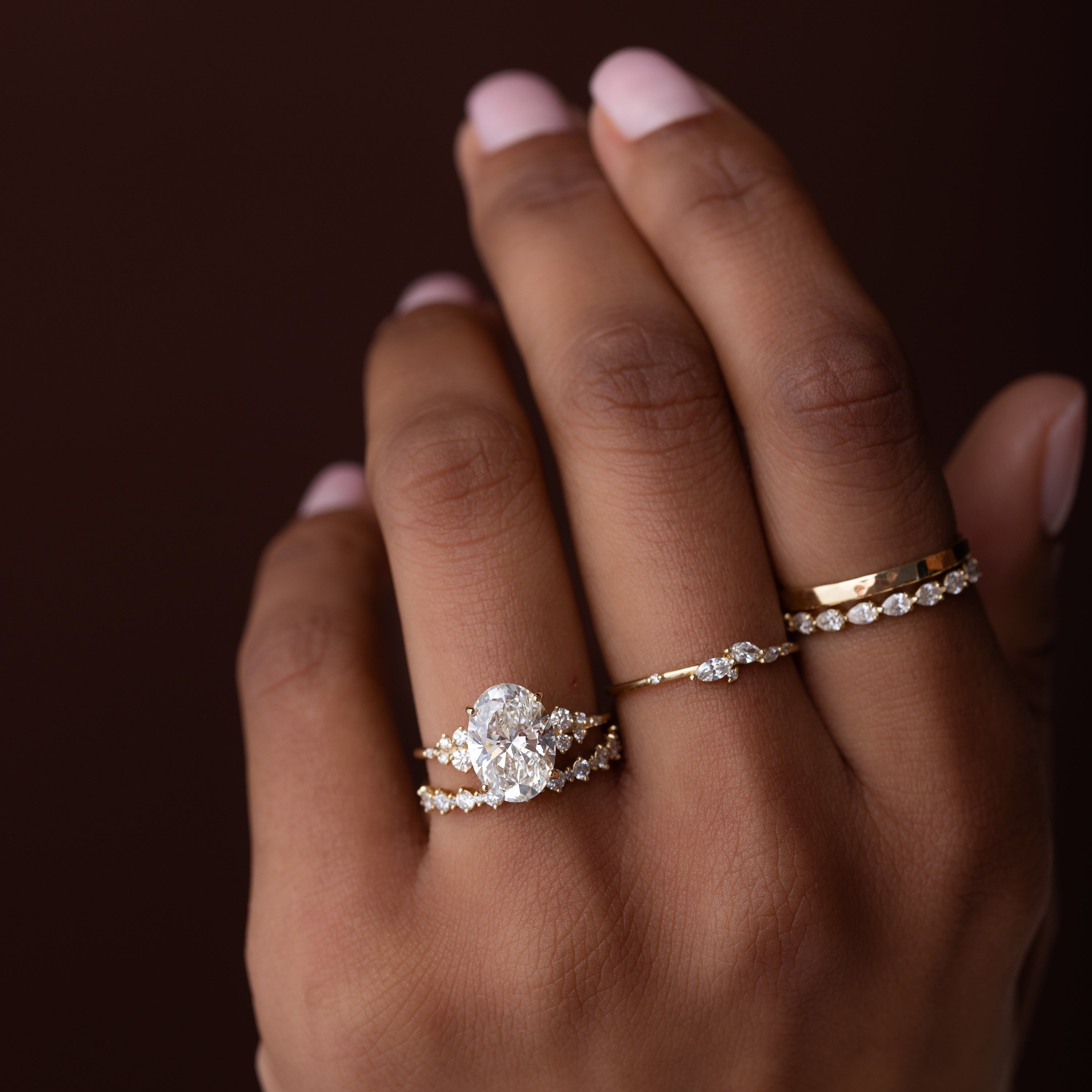Snowdrift Ring, 3.05ct. Lab-Grown Oval Cut | Melanie Casey Fine