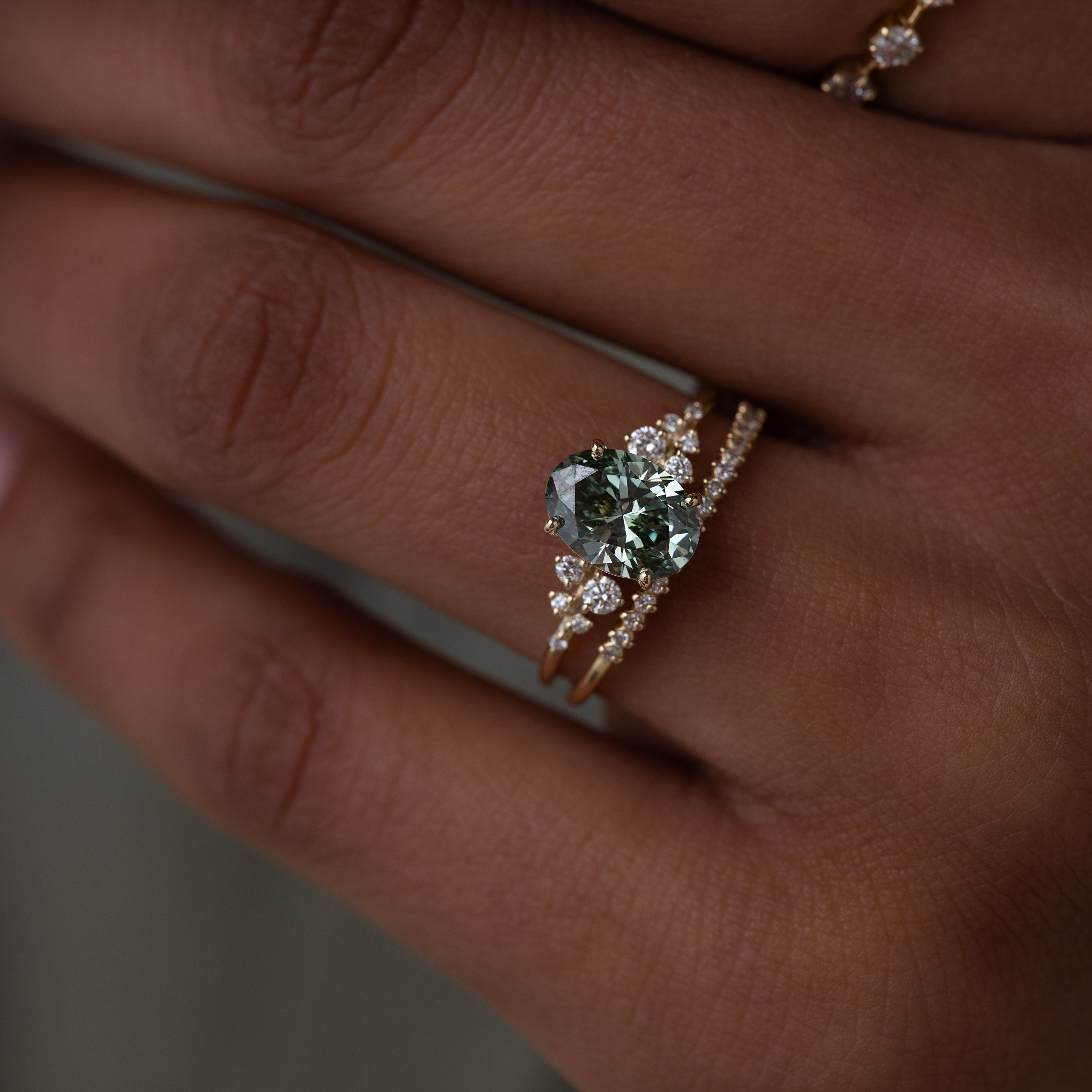 Snowdrift Ring, 1.5ct. Lab-Grown Green Diamond | Melanie Casey