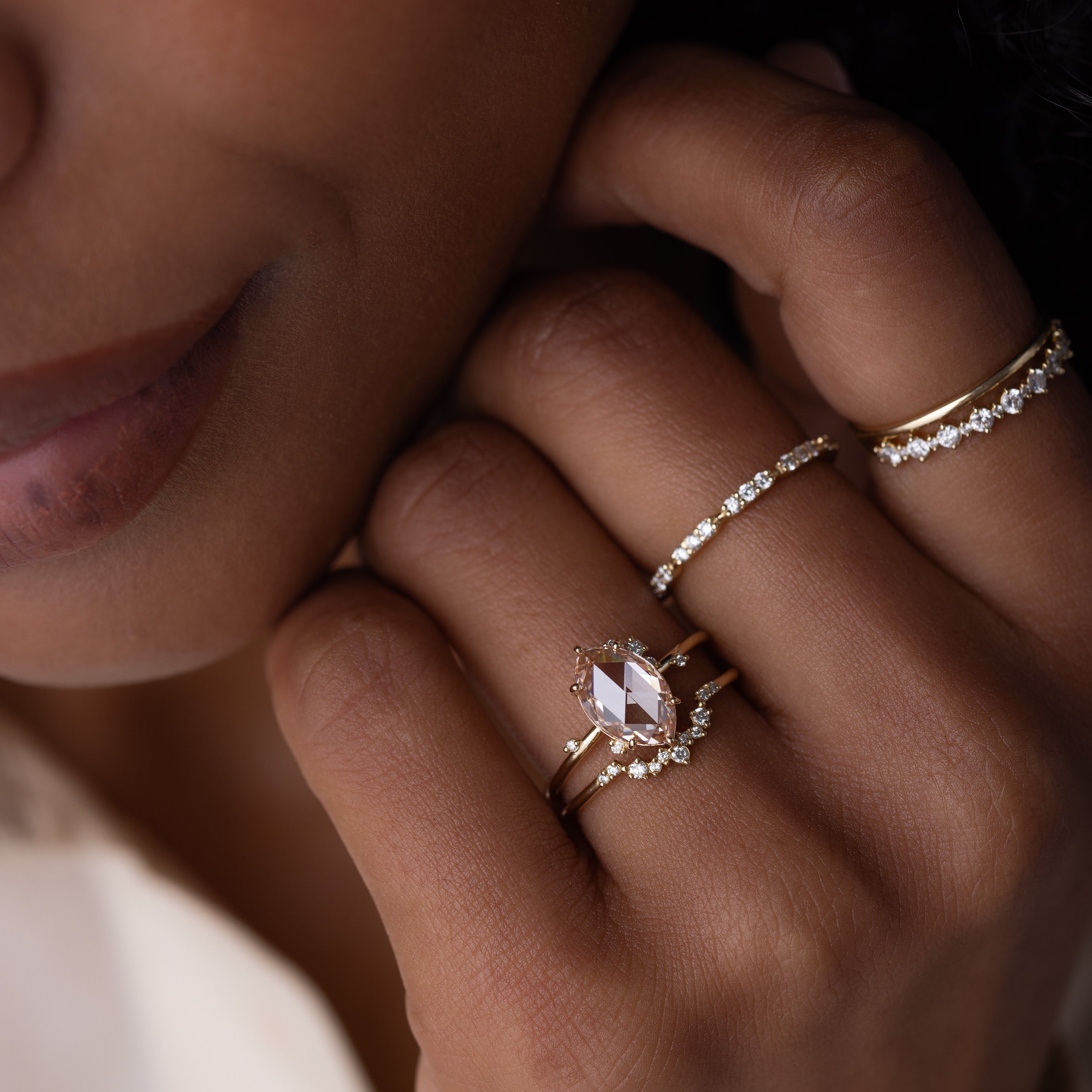 ローズring❤フレイアイディー、スナイデル、ダズリン、ミスティック、ジーナシス To A Flame Ring, 1.95ct. Lab-Grown Pink Diamond | Melanie Casey
